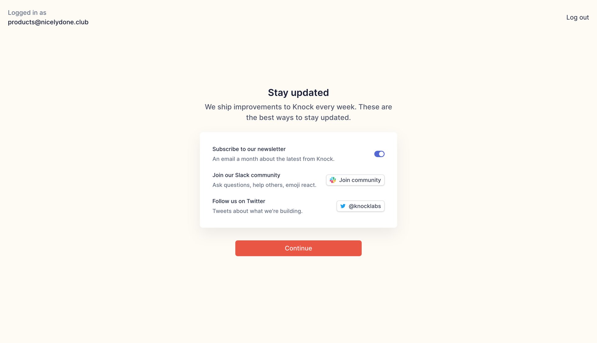 Knock
			  ux ui design