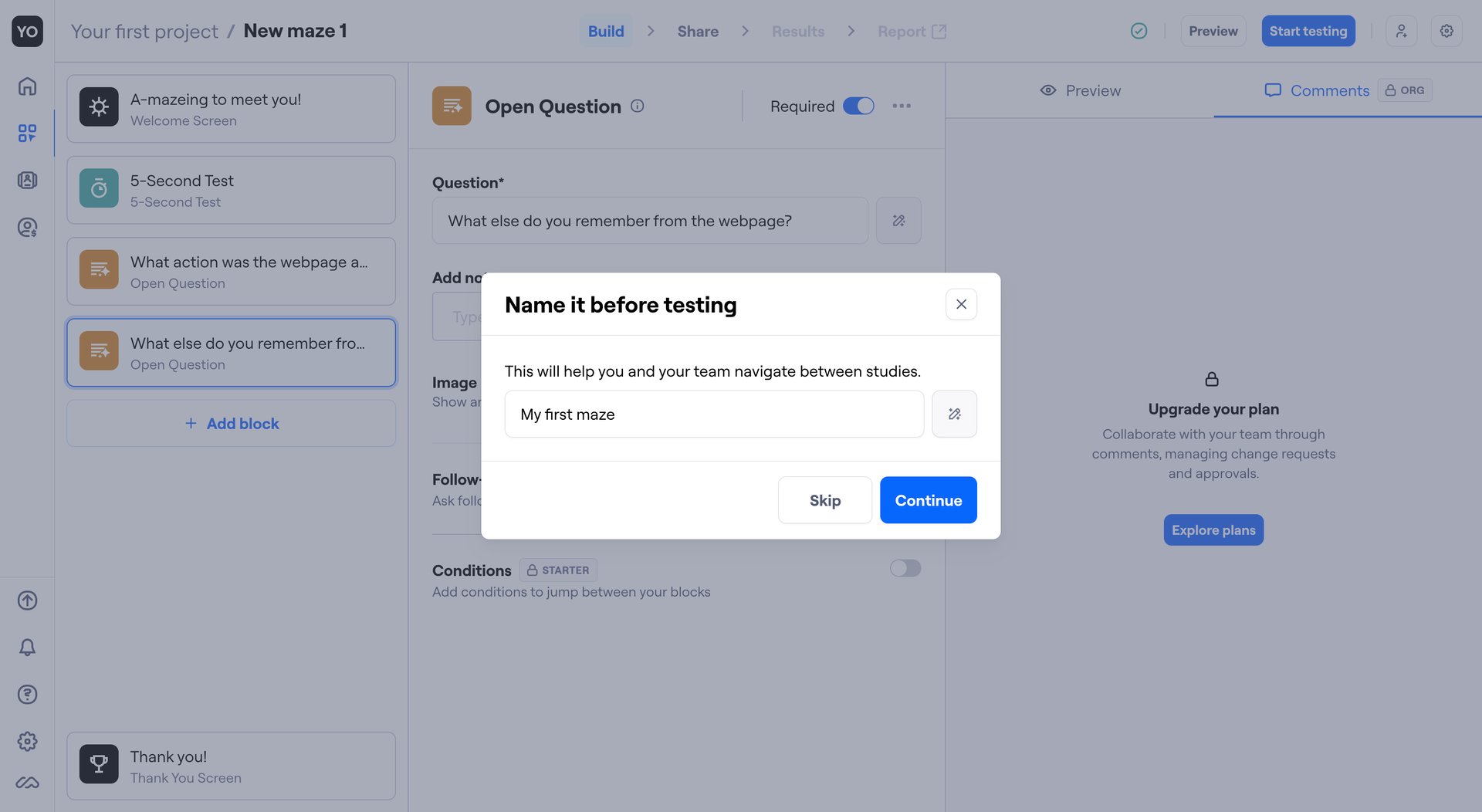 Maze
			         ux ui design