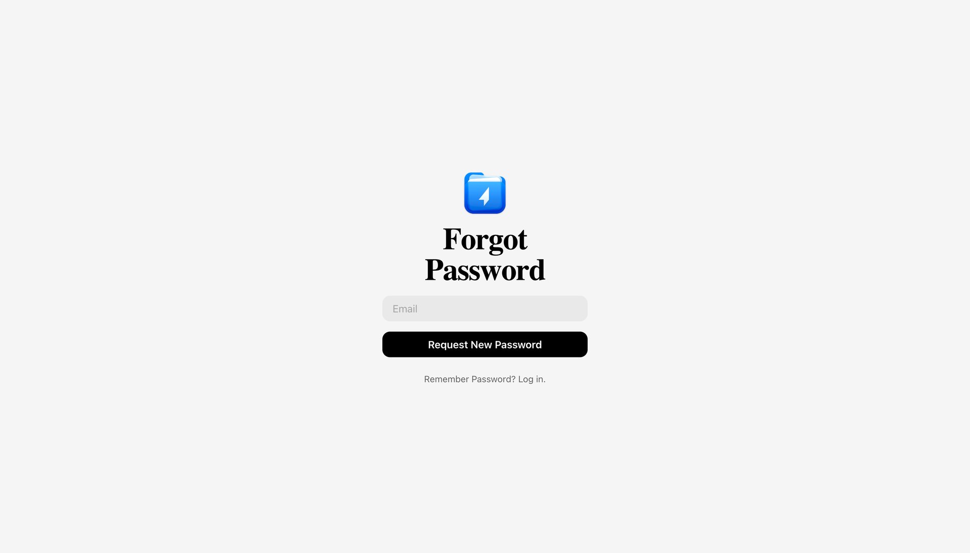 Shuttle
				password reset page example