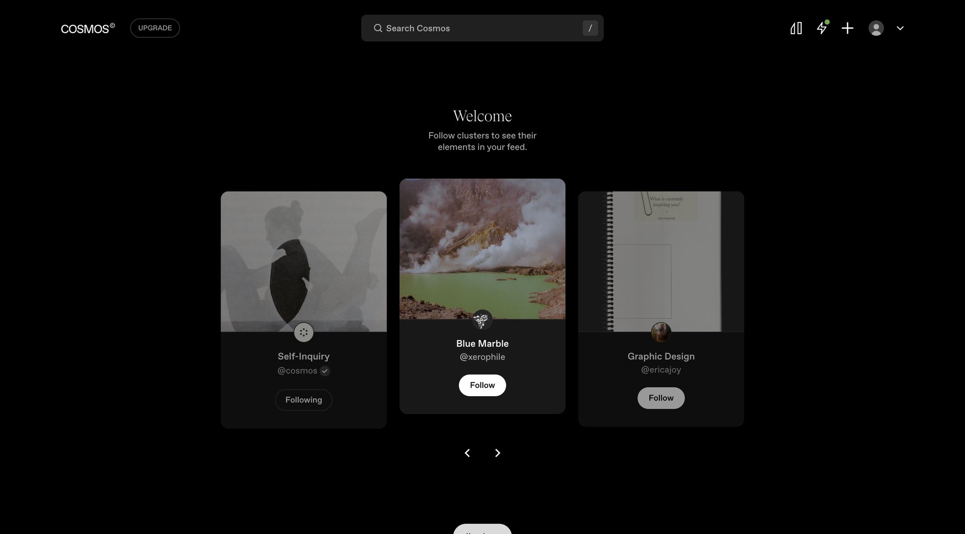 Cosmos
			    ux ui design