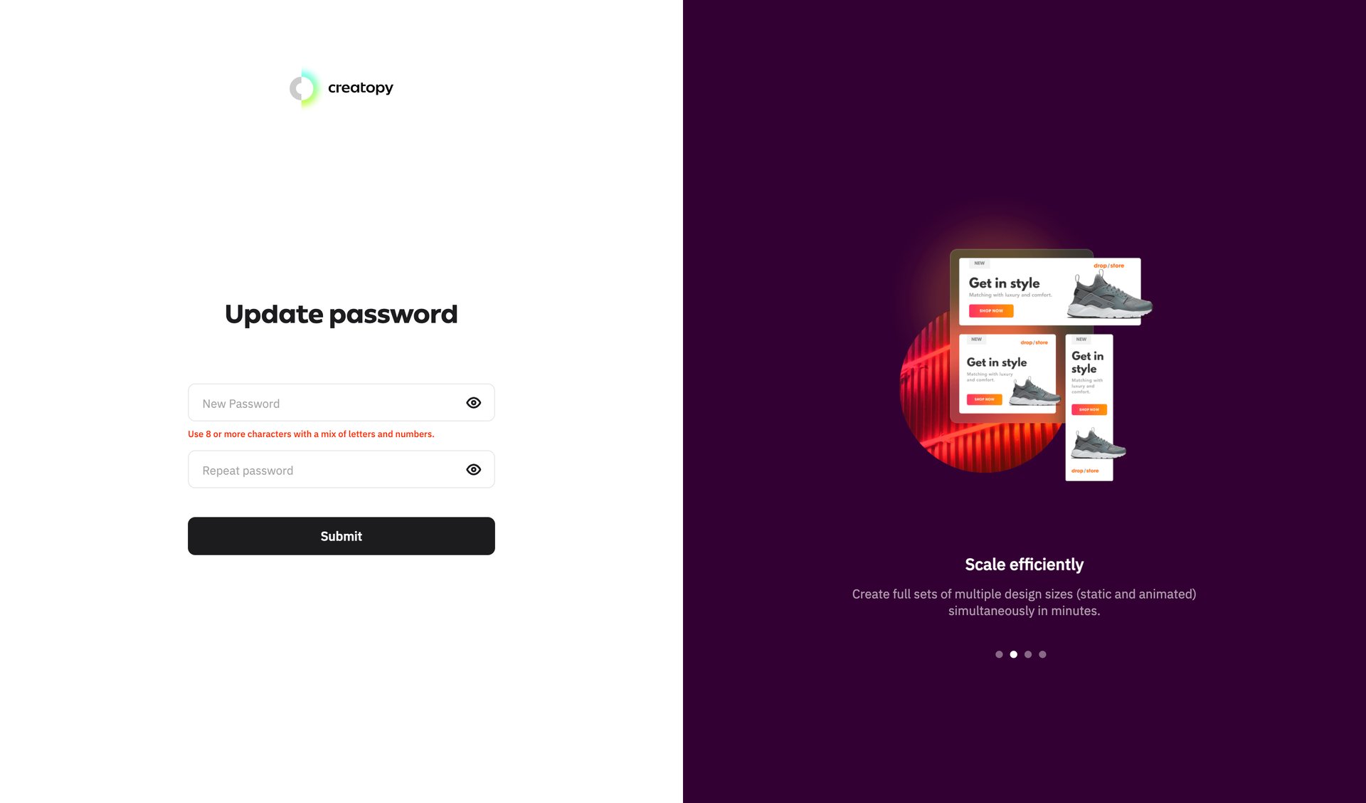 Creatopy screen example