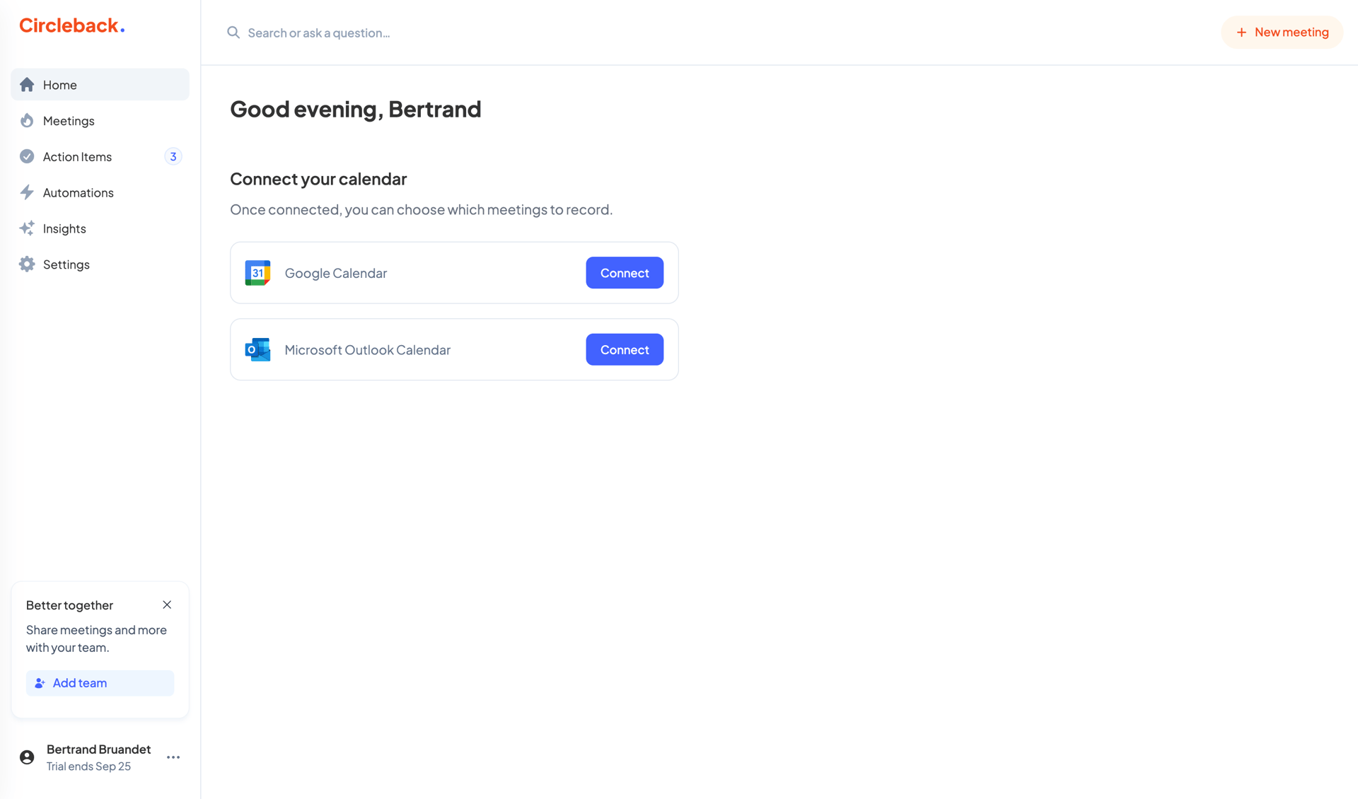 Circleback
			     ux ui design