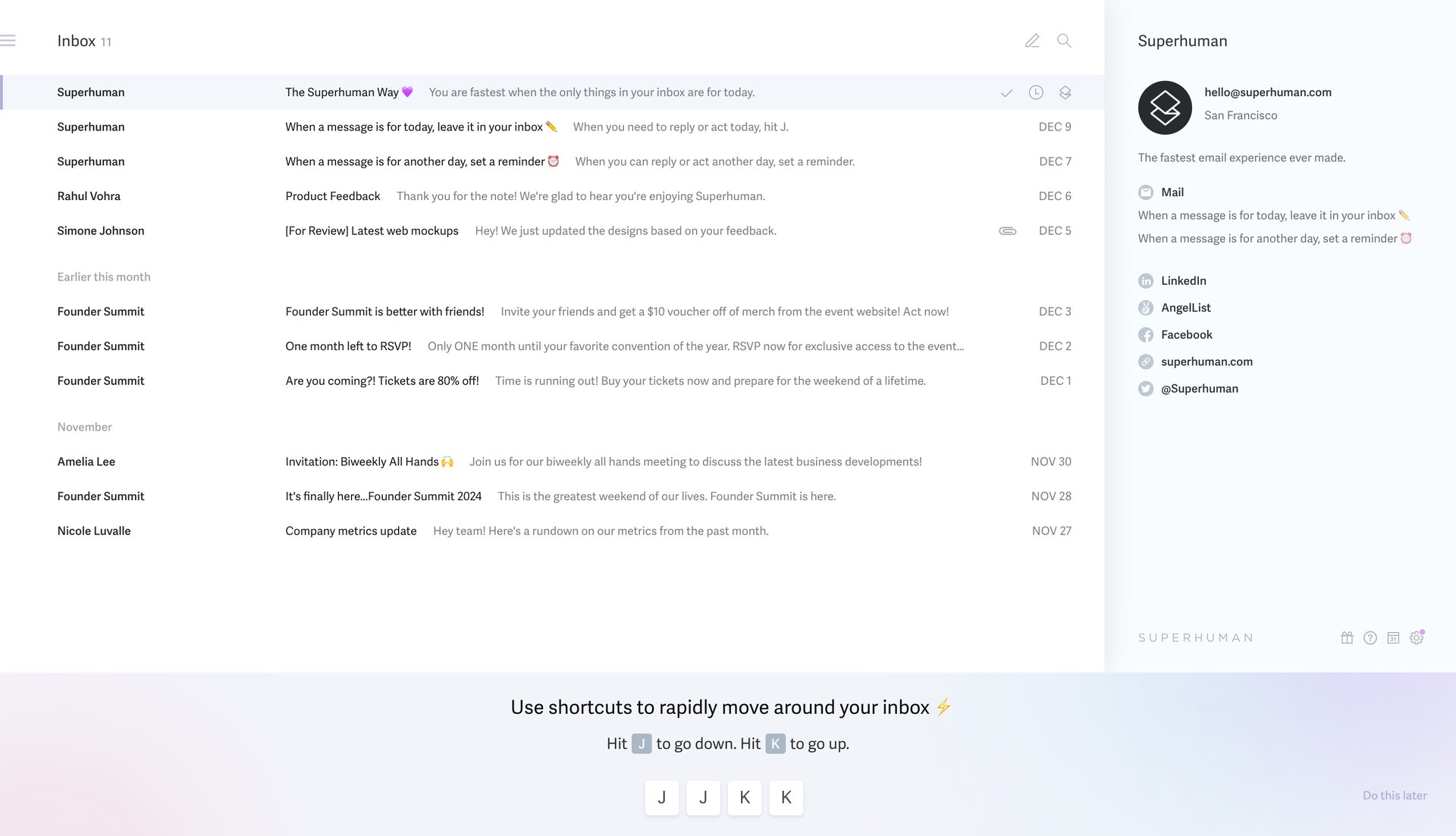 Superhuman
			          ux ui design