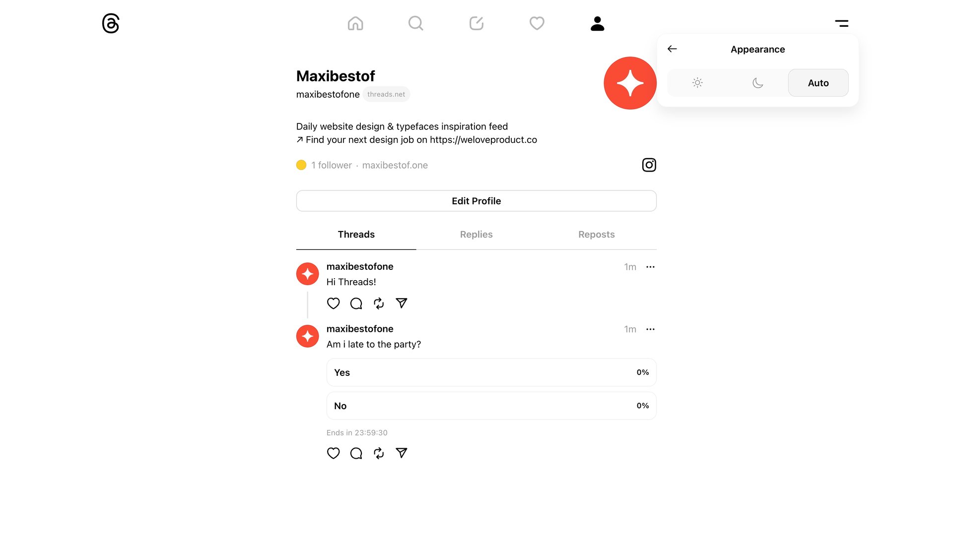 Threads
			    ux ui design