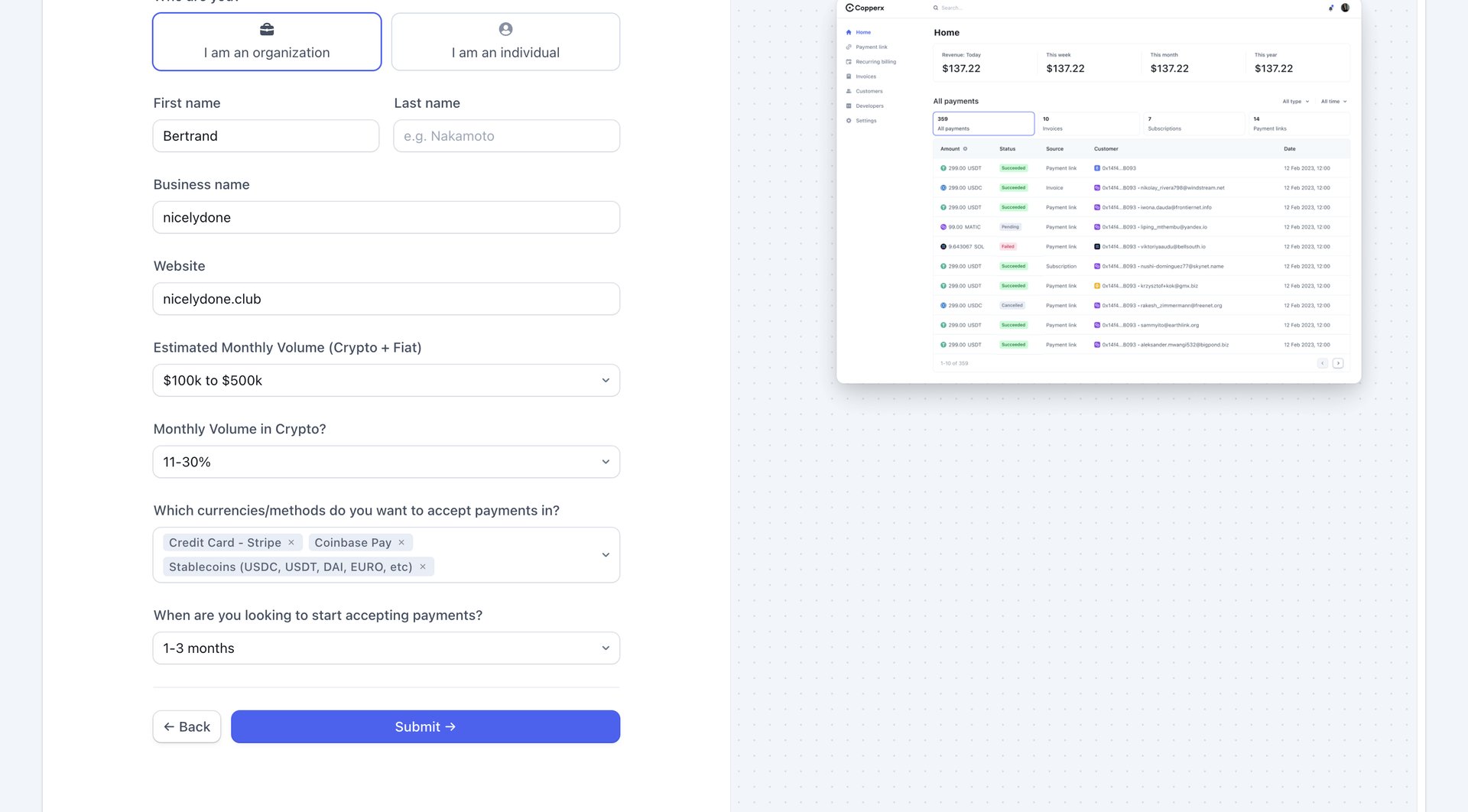 Copperx
			              ux ui design
