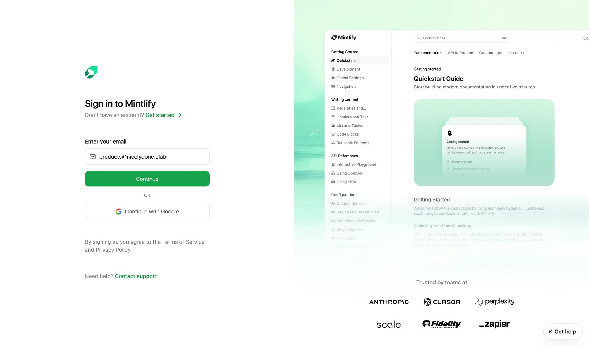 Mintlify
			                ux ui design