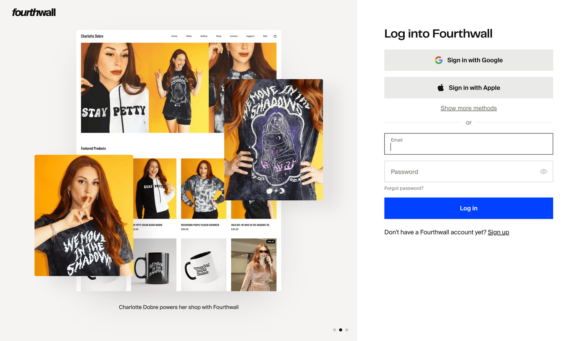 Fourthwall screen example