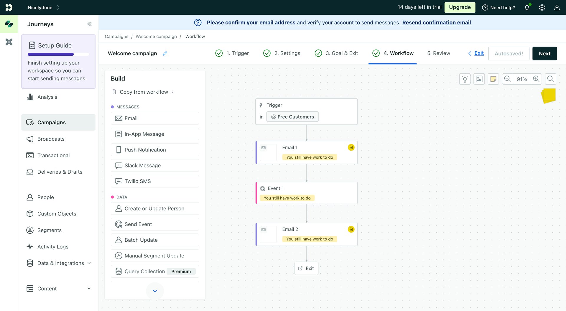Customer.io
			                      ux ui design