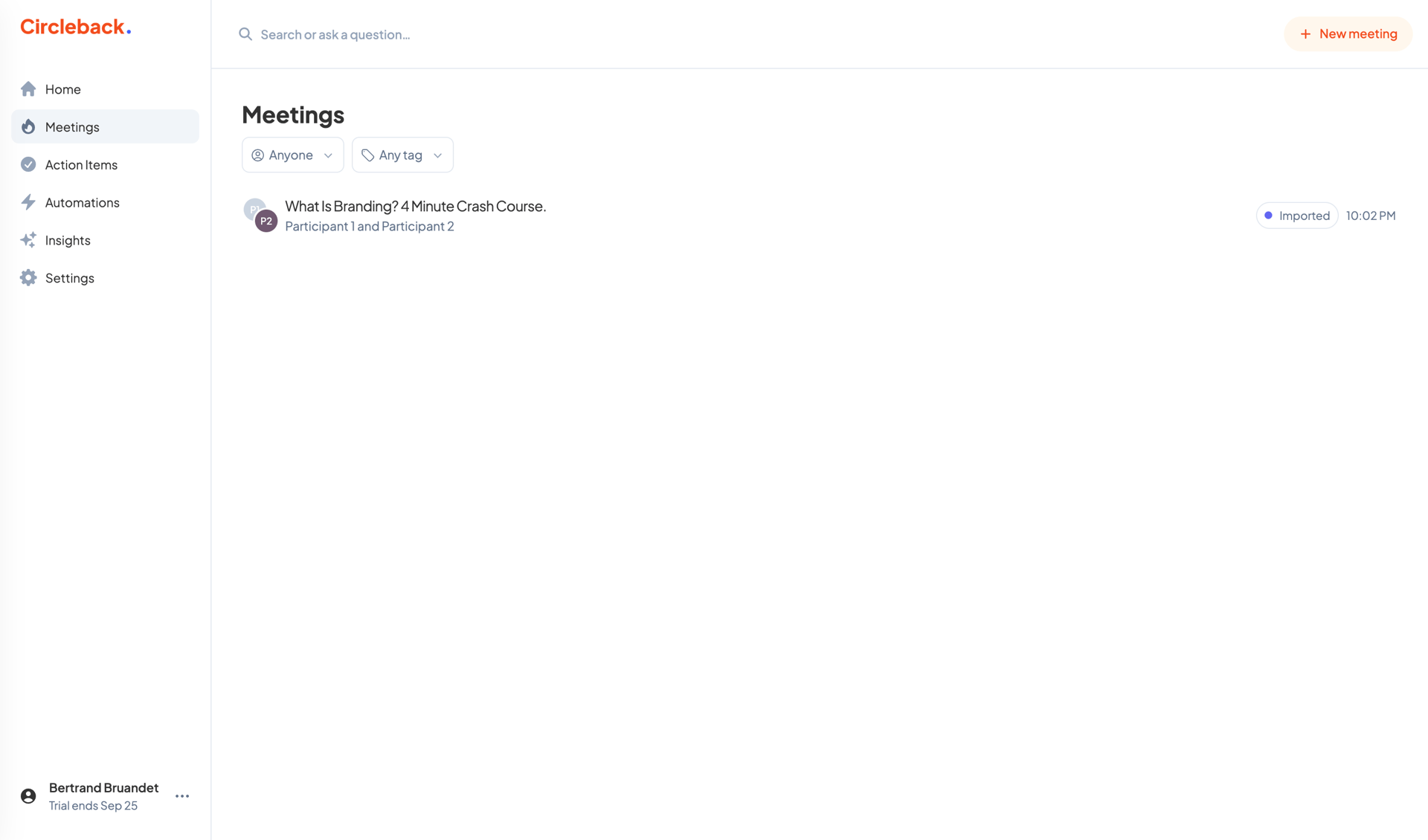 Circleback
			   ux ui design