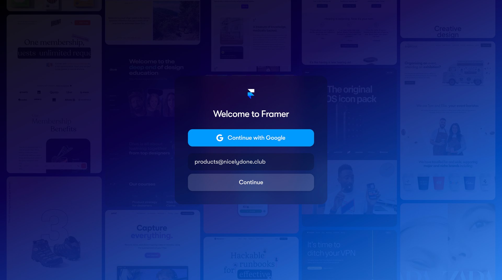 Framer
				signin page example