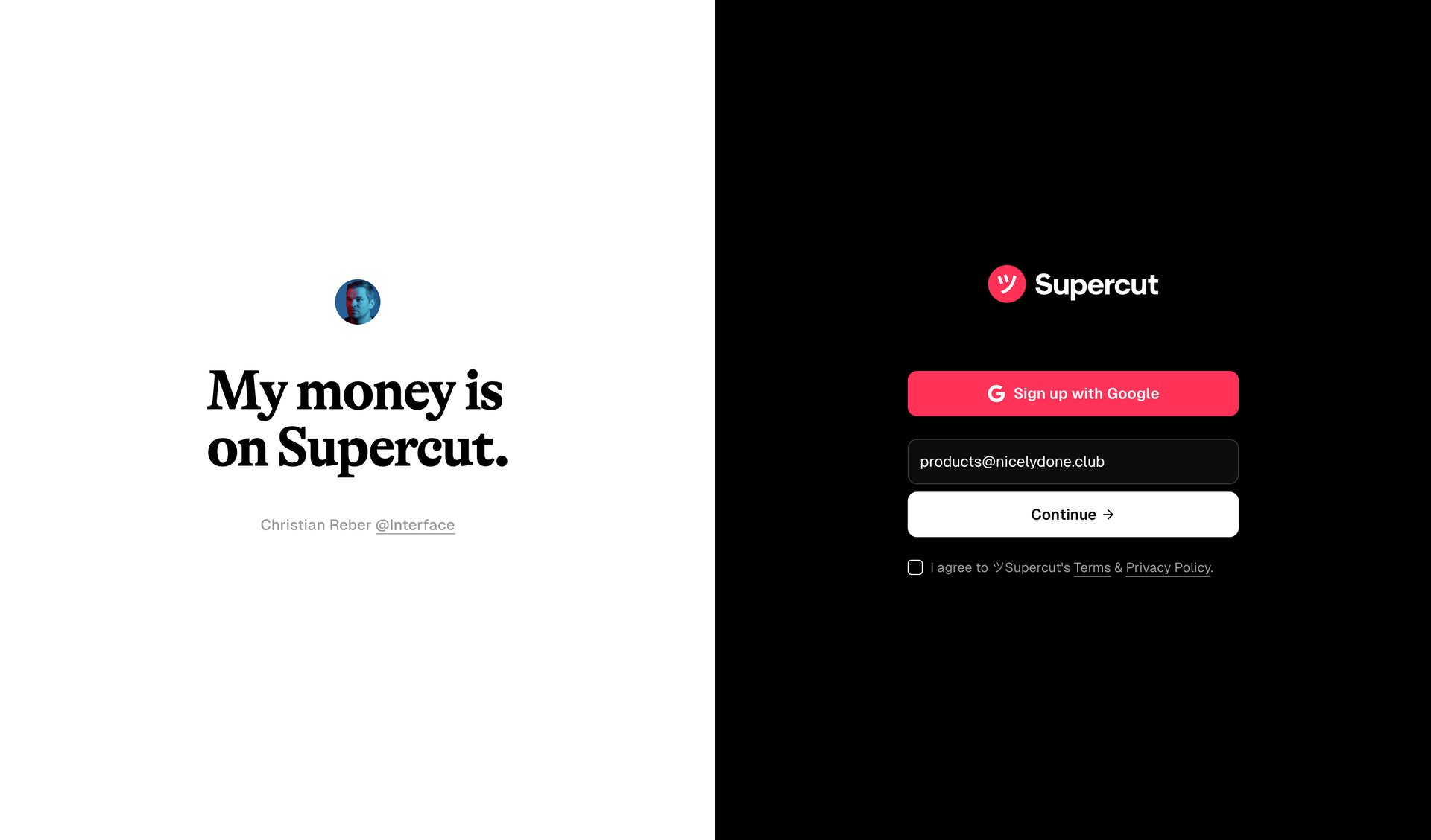 Supercut
			          ux ui design