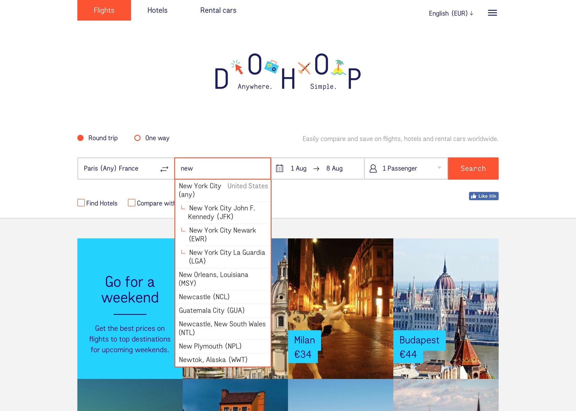 Dohop
				dropdown & other states page example