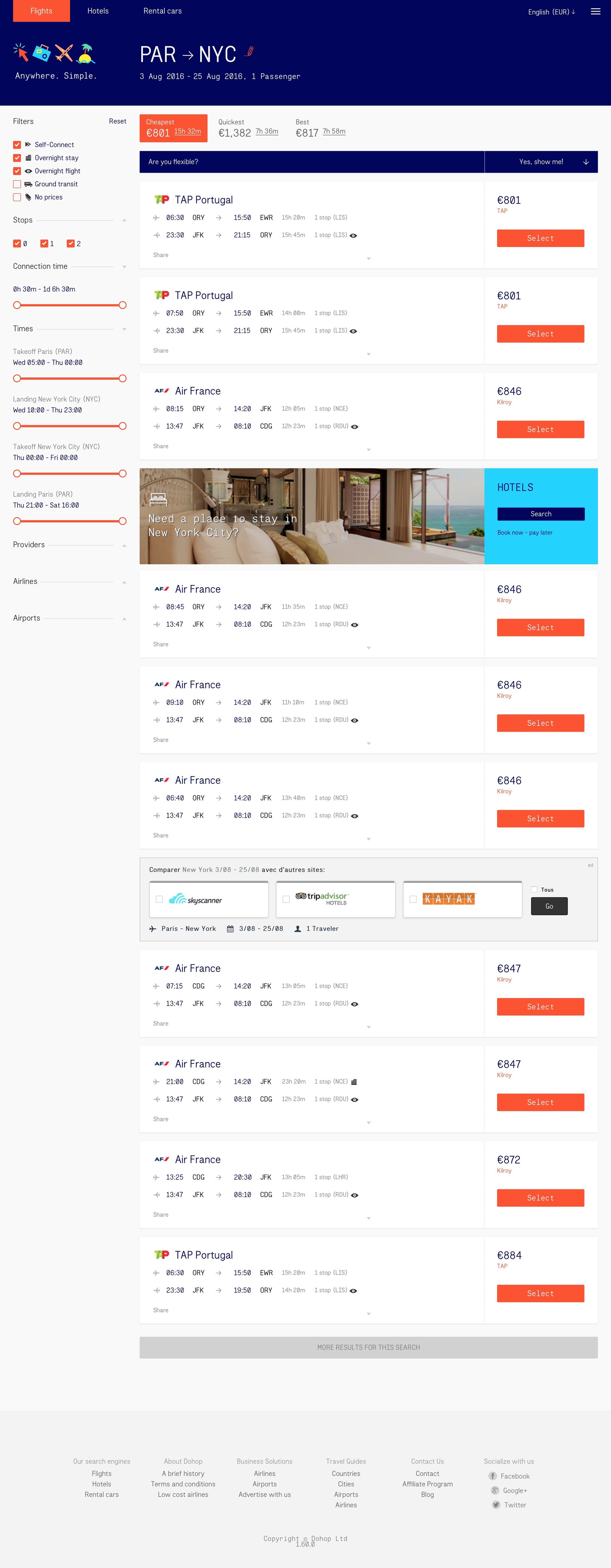 Dohop
				search page example