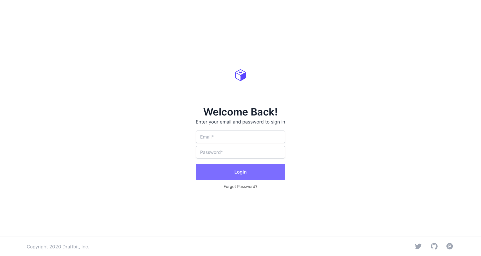 Draftbit
				signin page example
