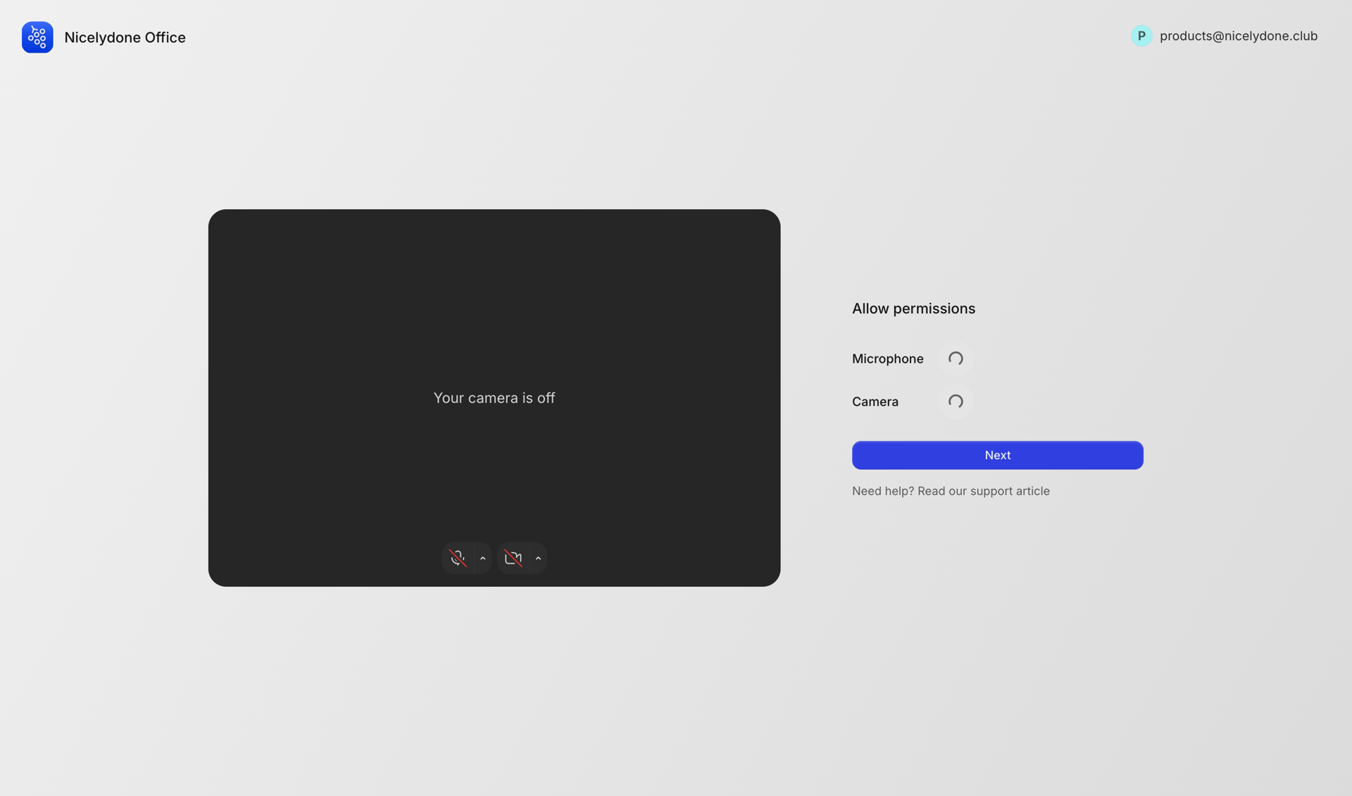 Gather screen example