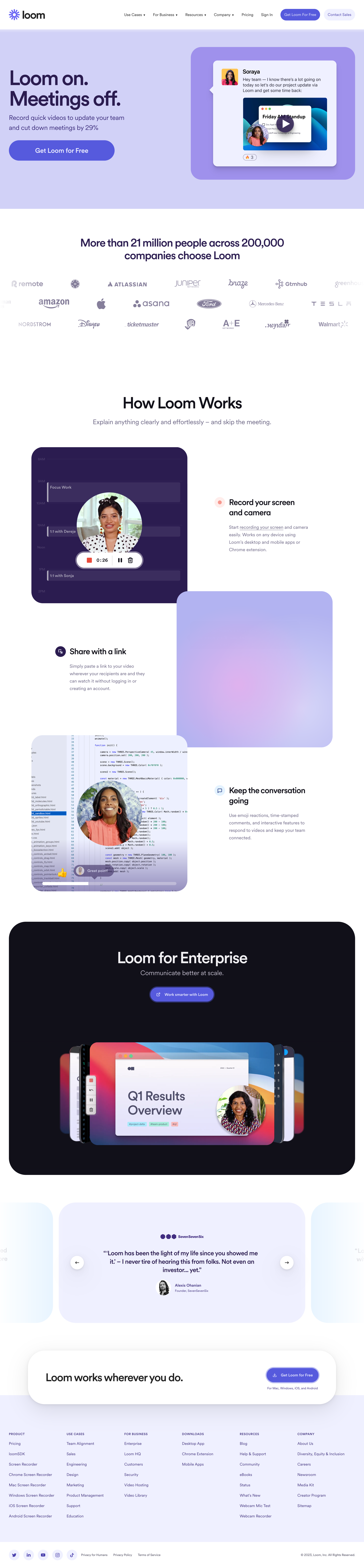 Loom
				 page example