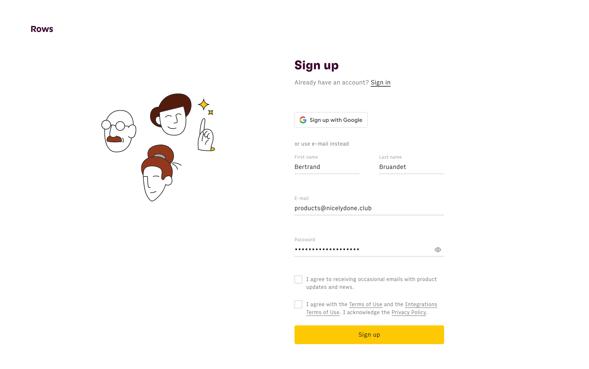 Rows
			         ux ui design