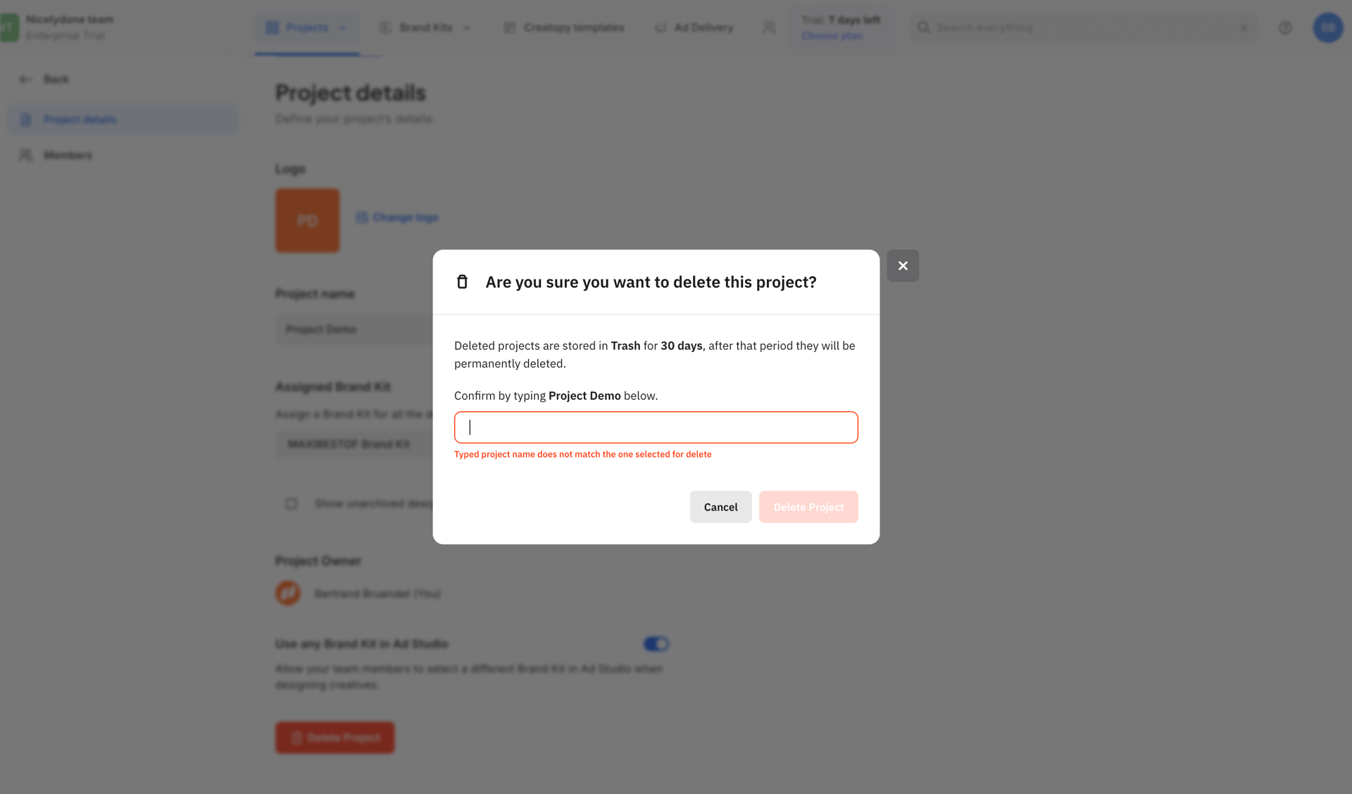 Creatopy screen example