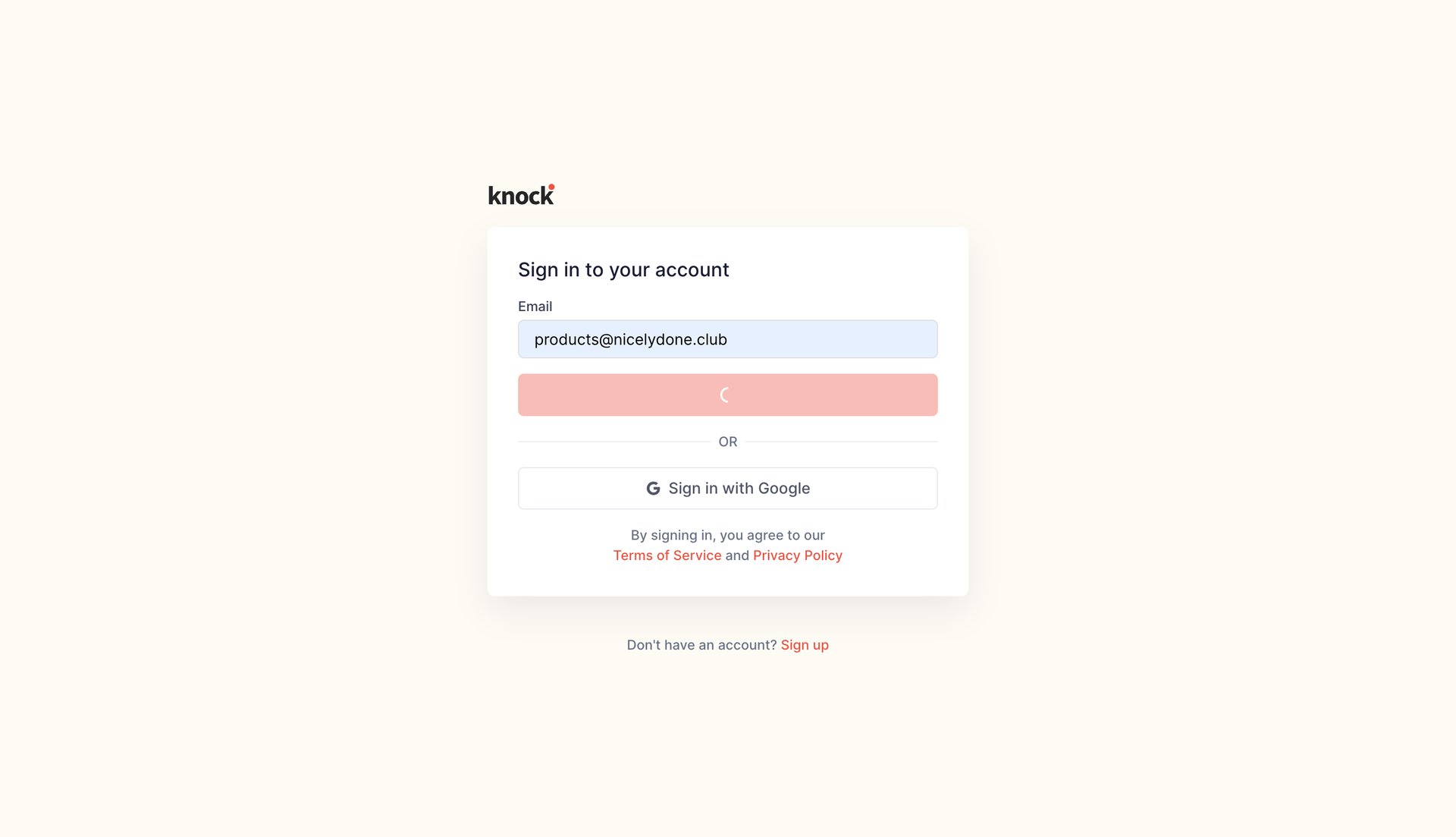 Knock
			         ux ui design