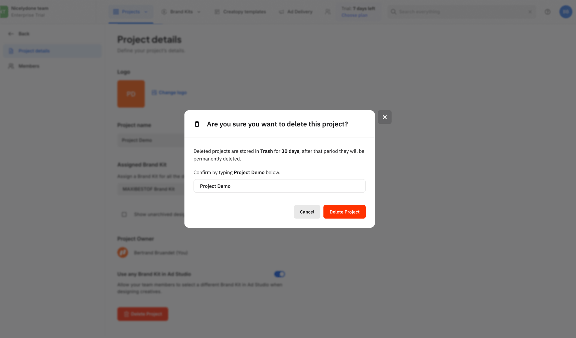 Creatopy screen example