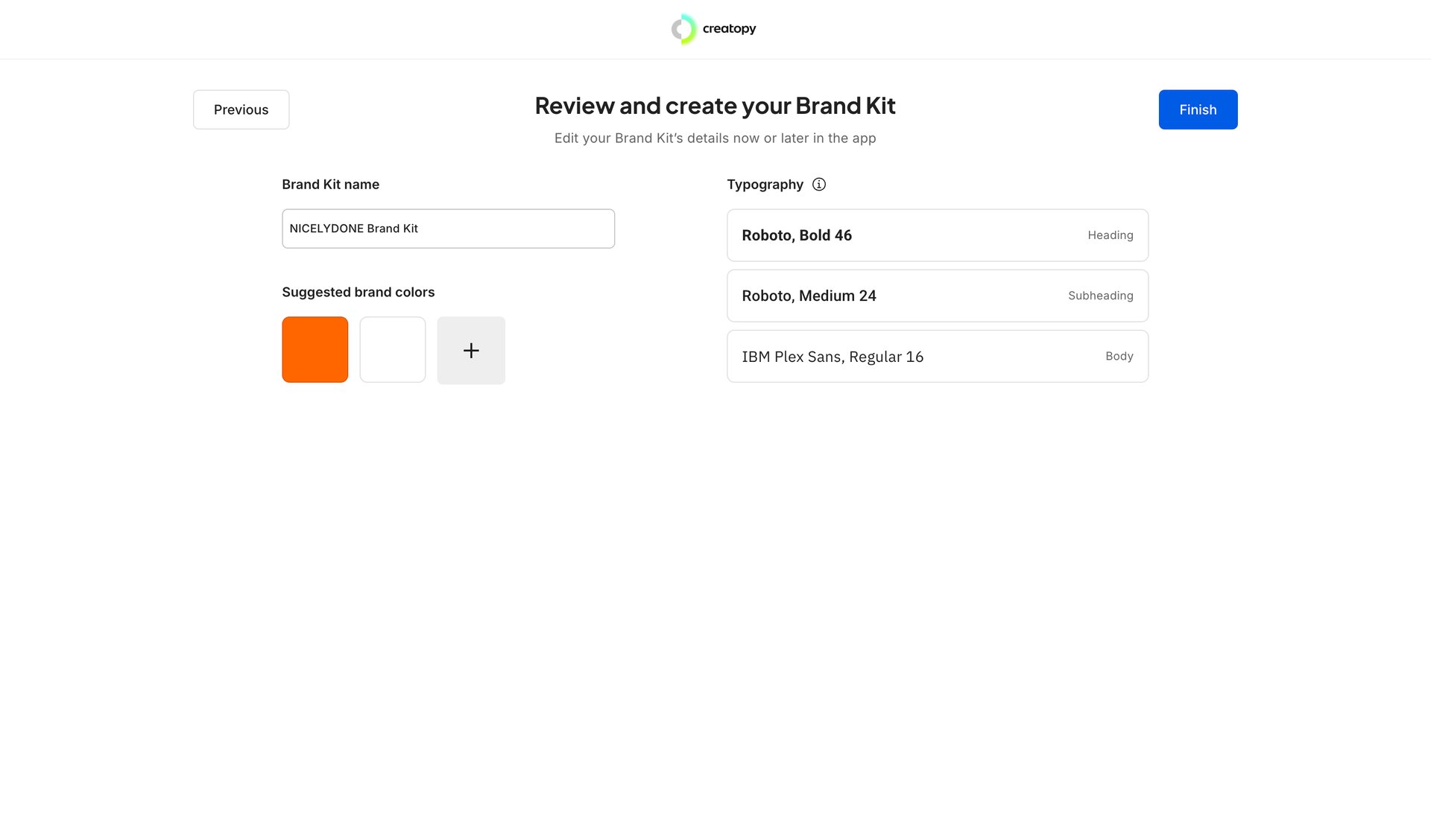 Creatopy screen example