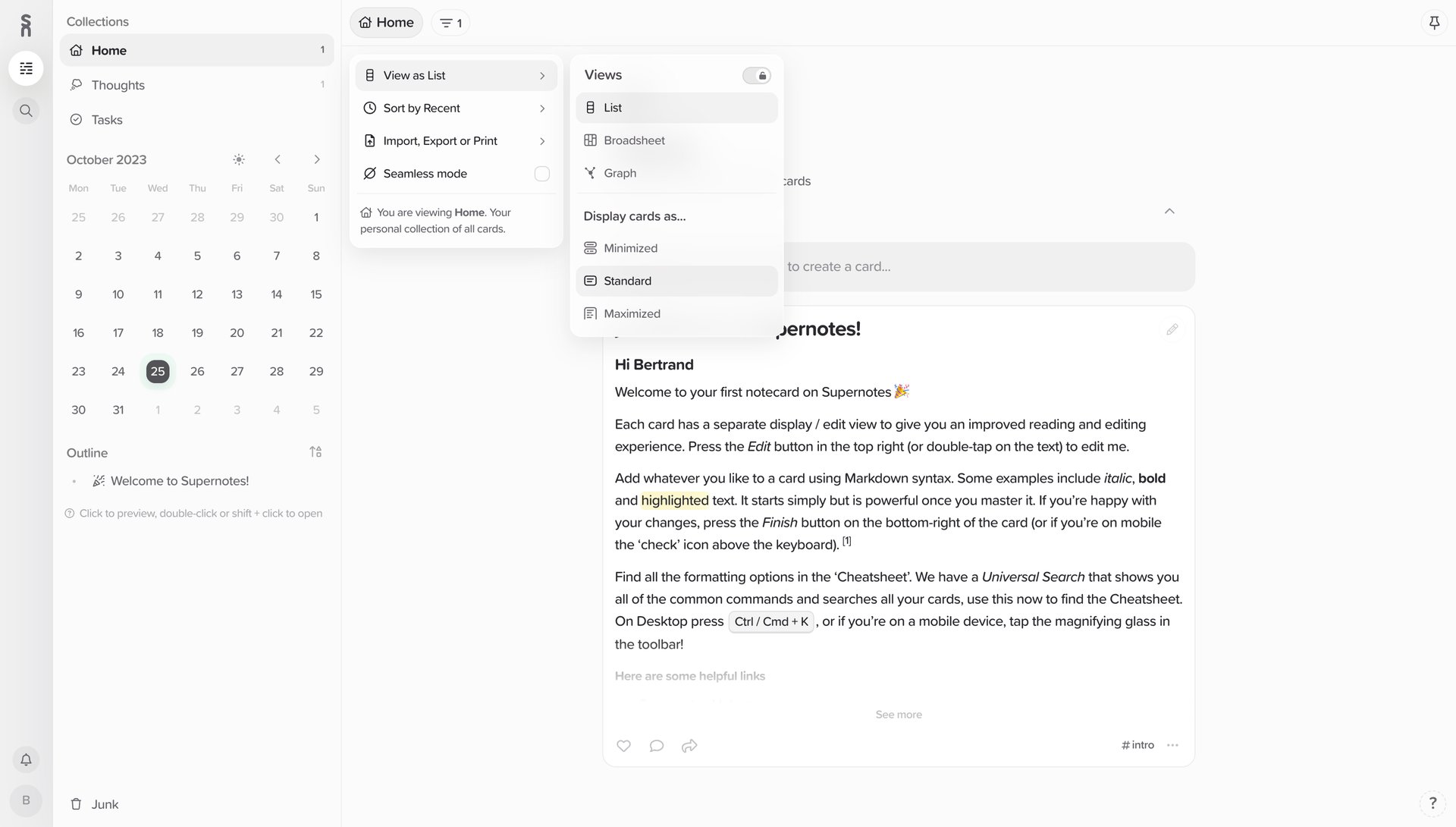 Supernotes
			      ux ui design