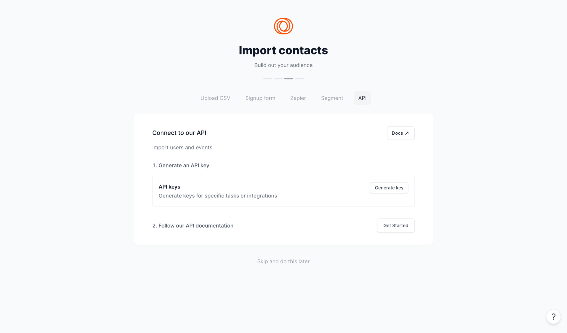 Loops screen example