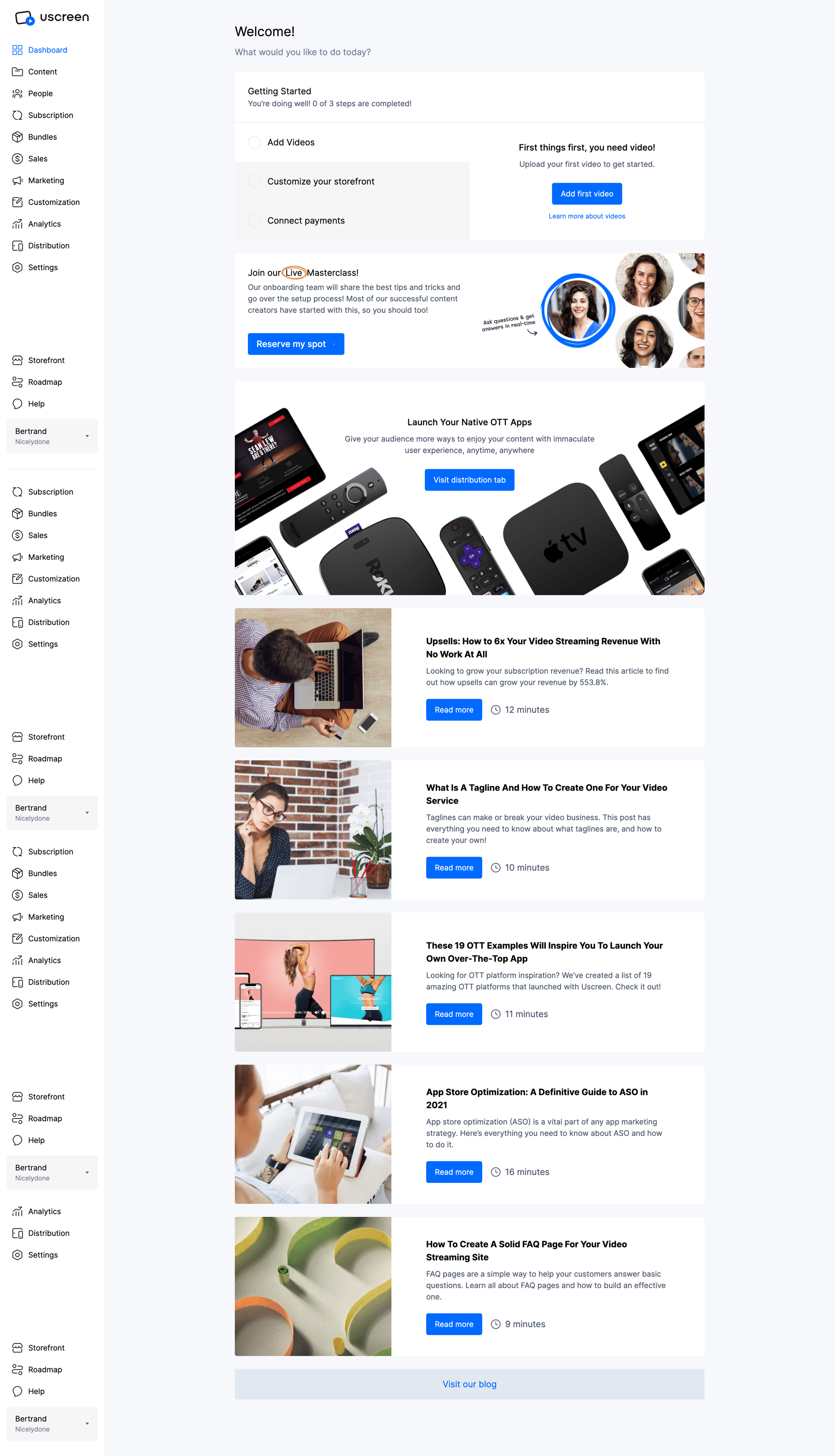 Uscreen
			          ux ui design