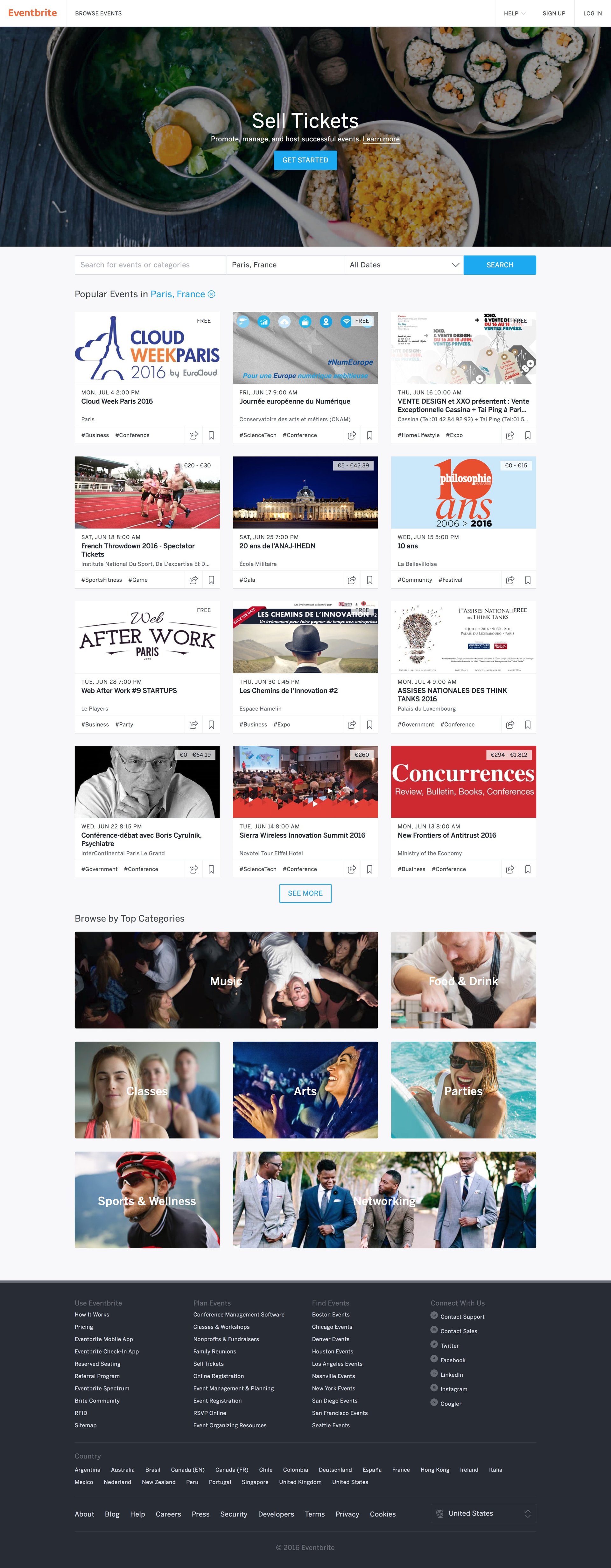 Eventbrite screen example