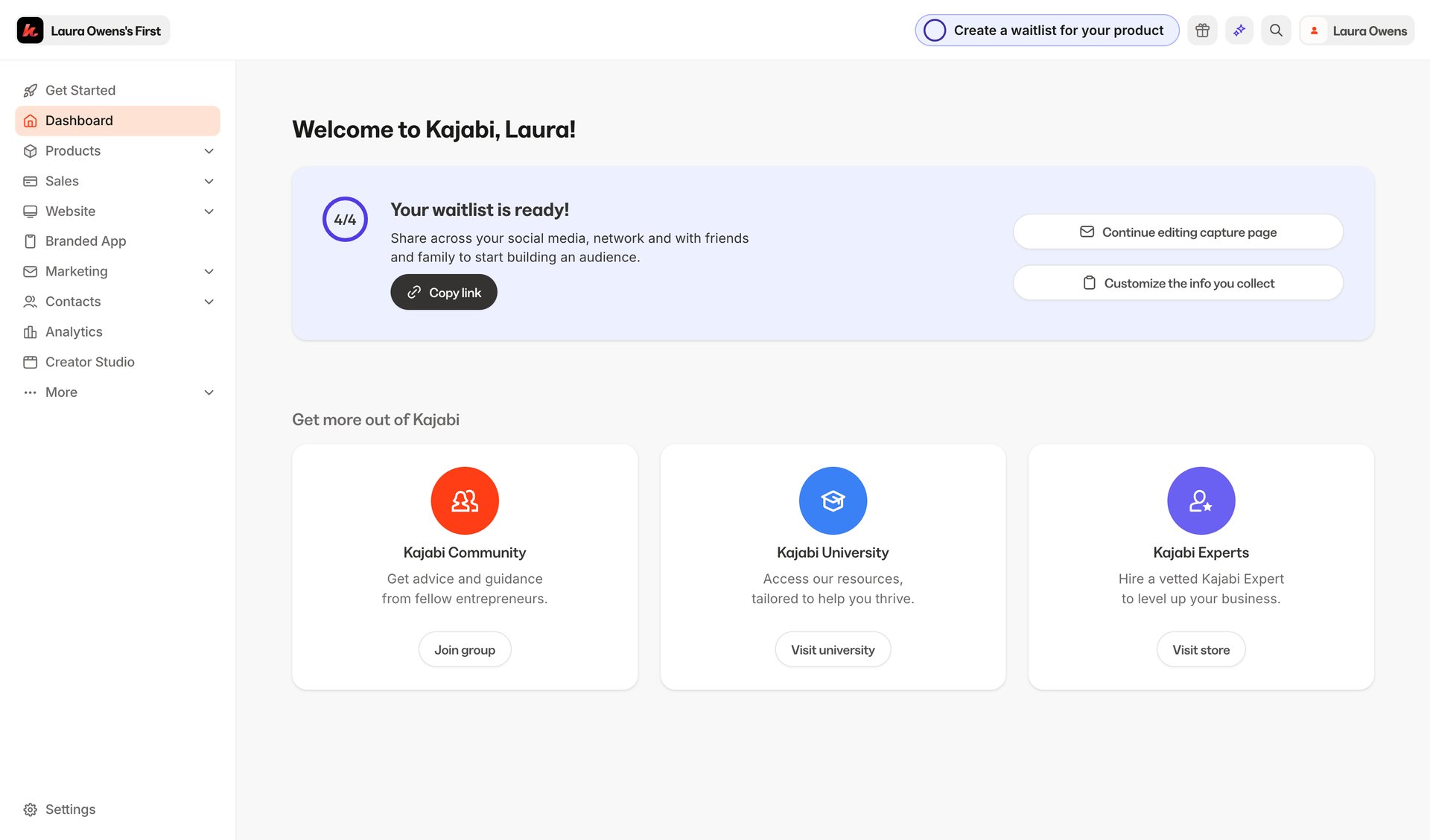 Kajabi
				profile page example