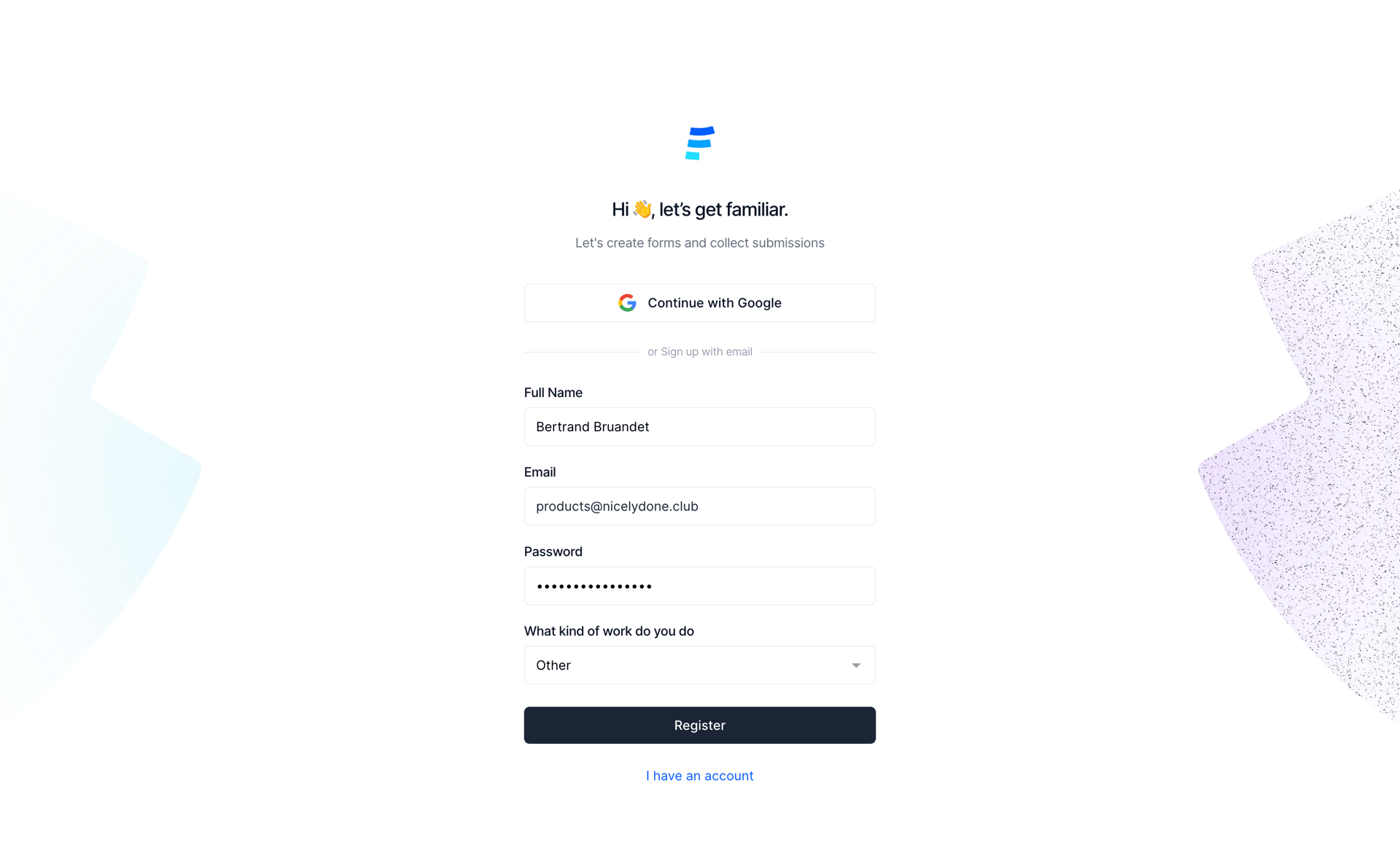 Formcarry
			       ux ui design