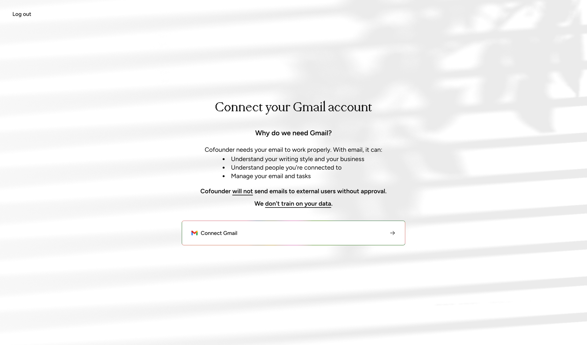 Cofounder screen example