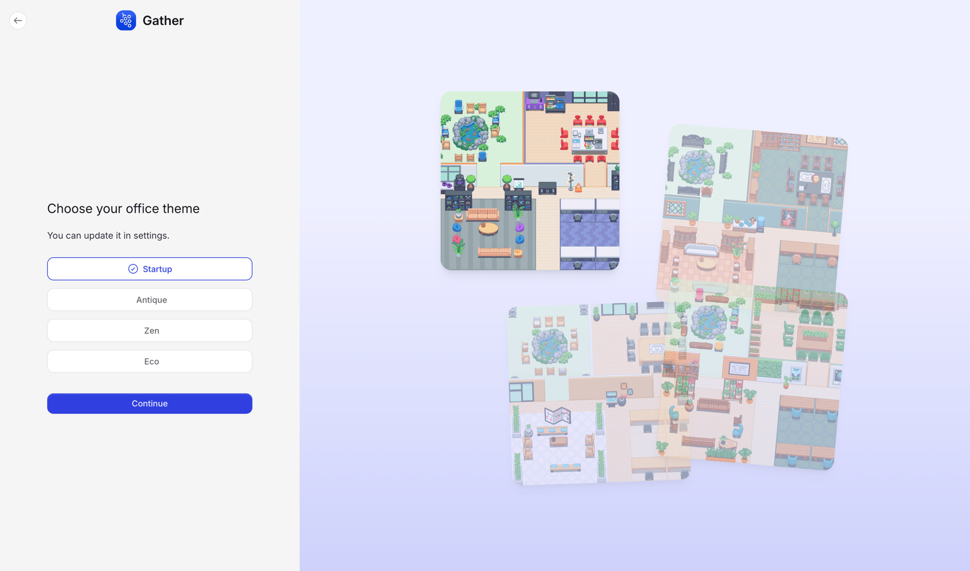 Gather screen example