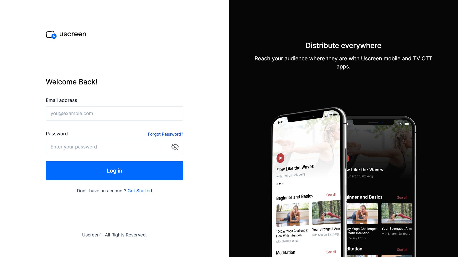 Uscreen
				signin page example