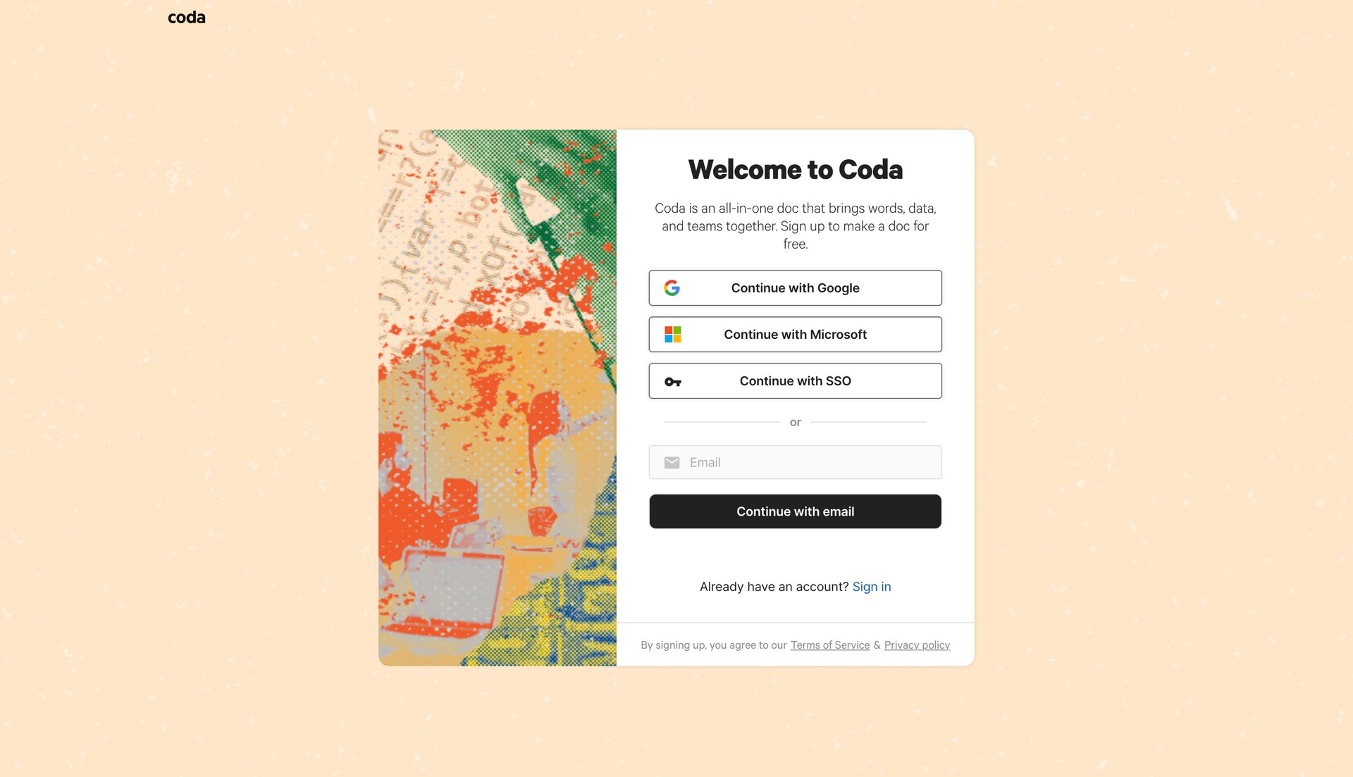 Coda
			         ux ui design