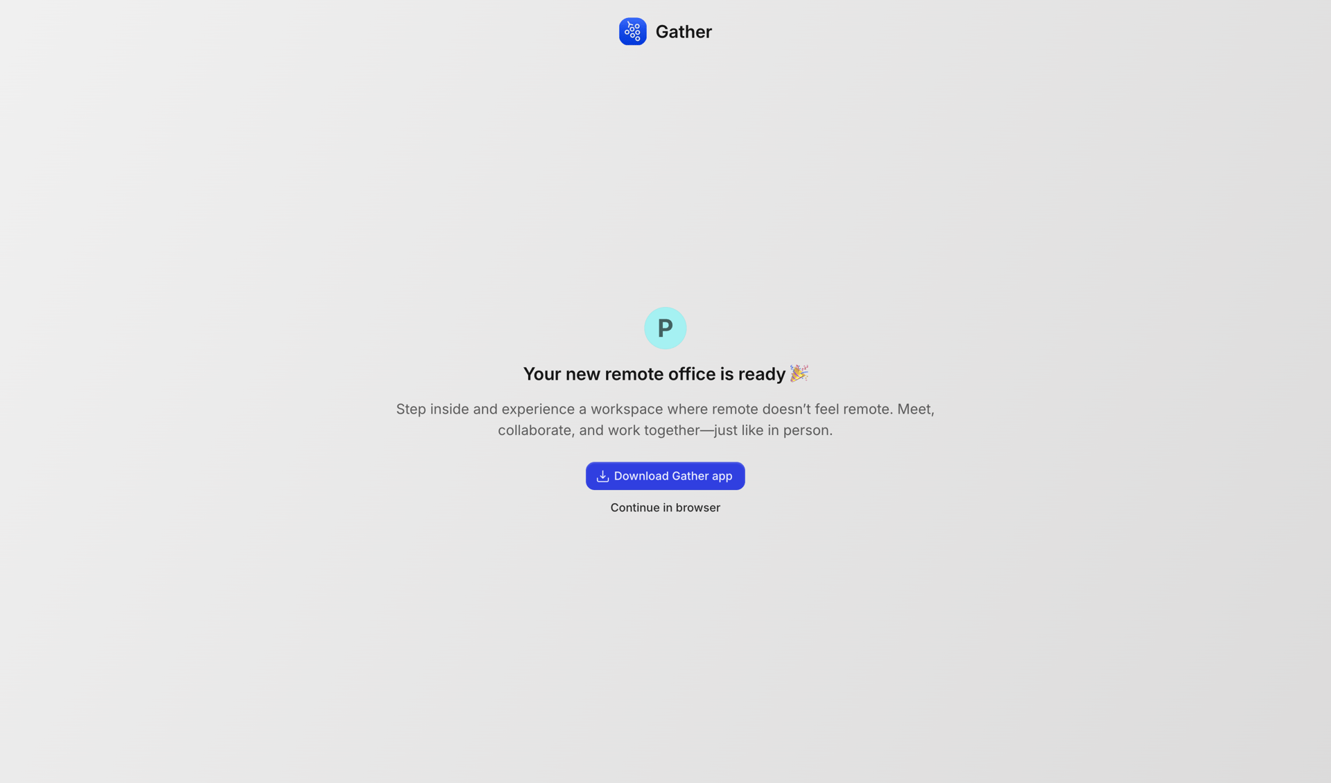 Gather screen example