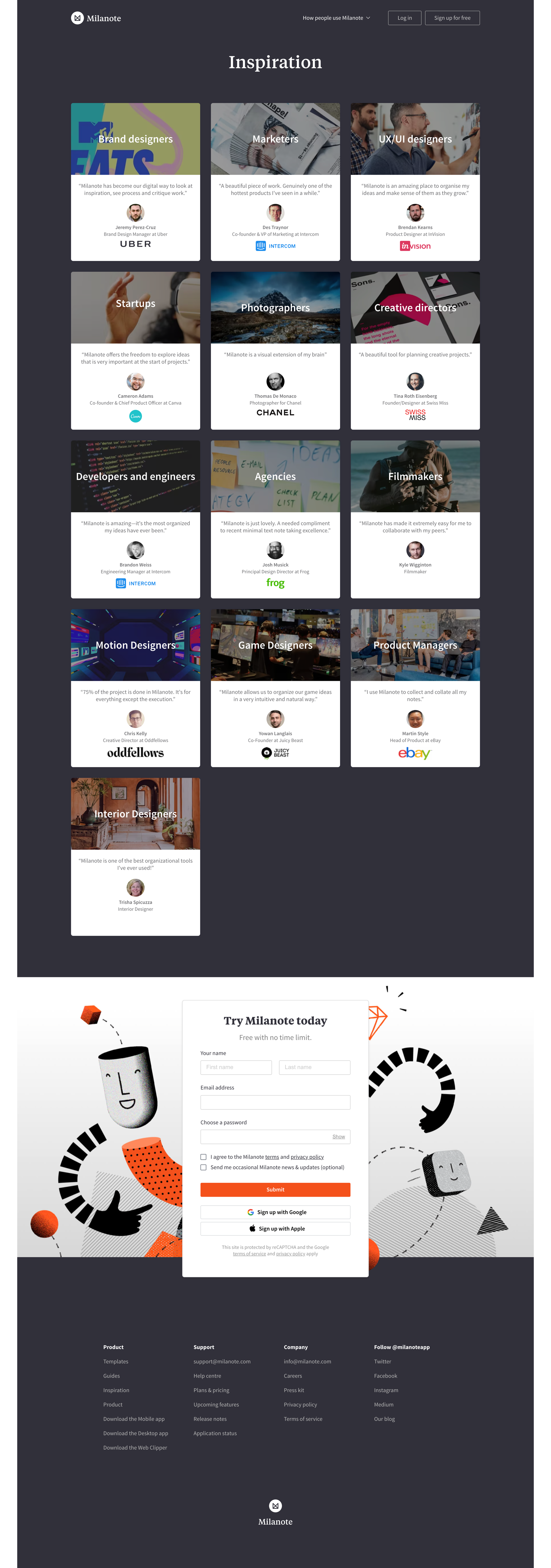 Milanote
			 ux ui design