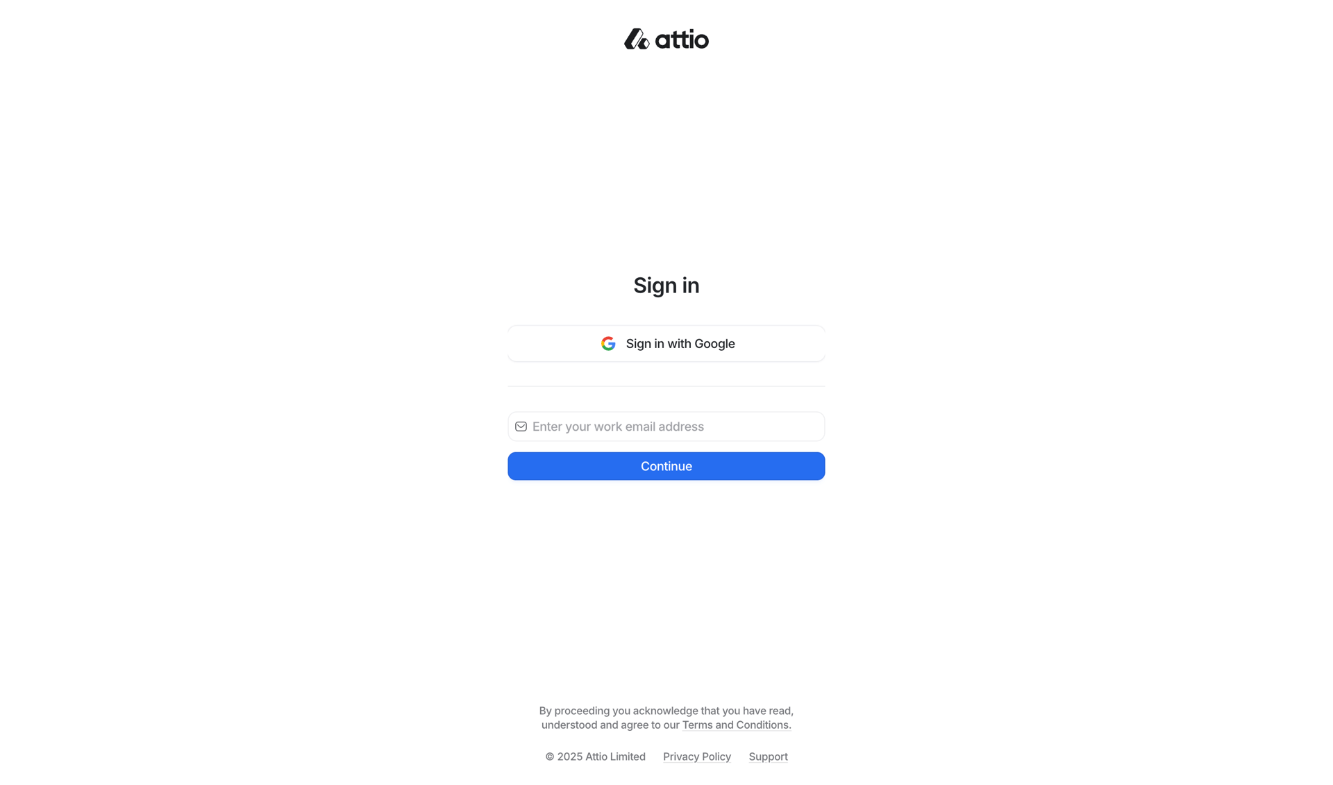 Attio
				signin page example