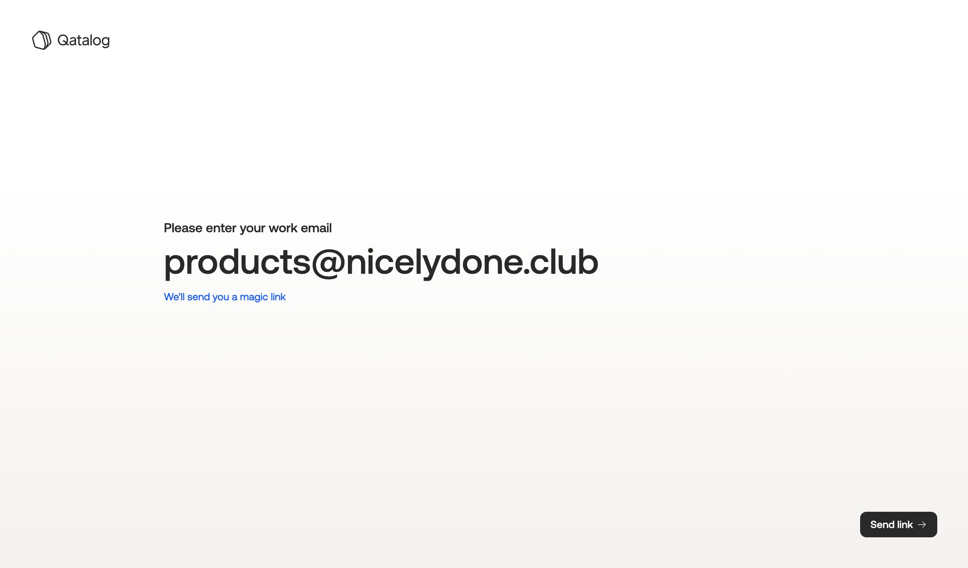 Qatalog
				signup page example