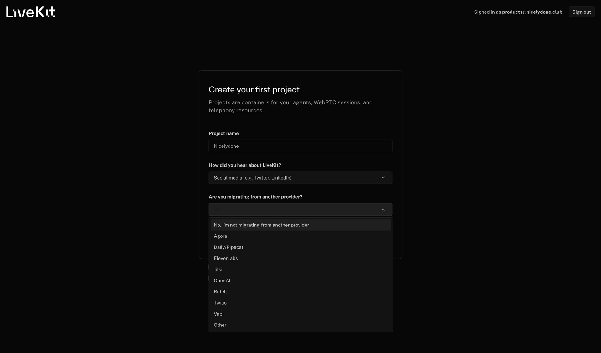 Livekit screen example