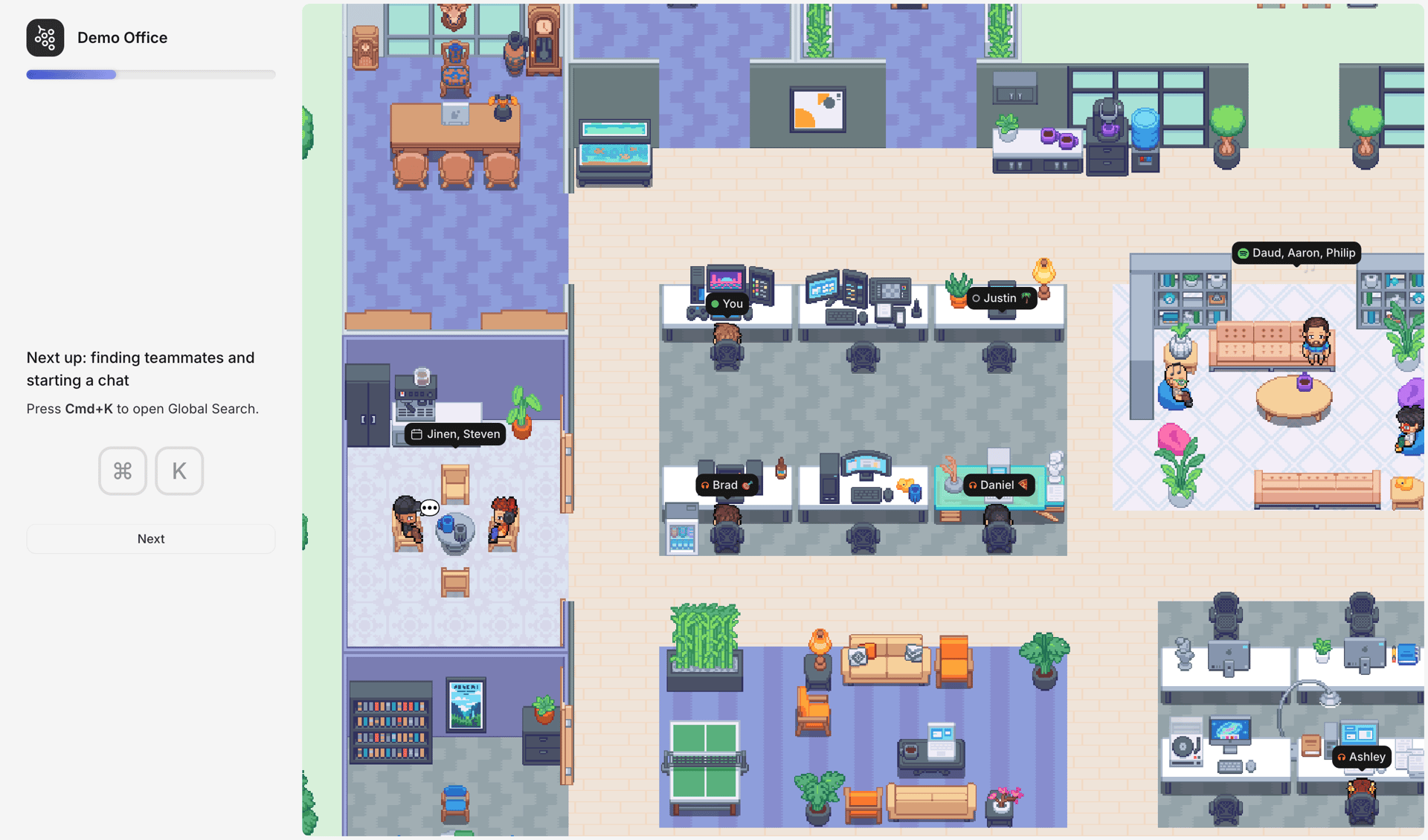 Gather screen example