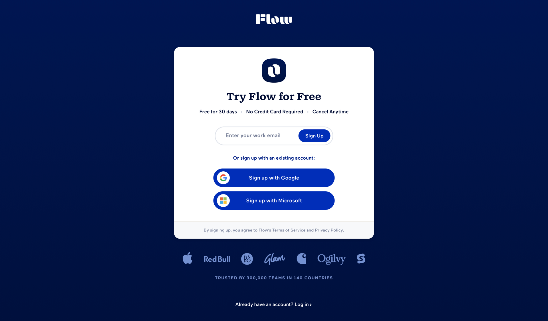 Flow
				signup page example