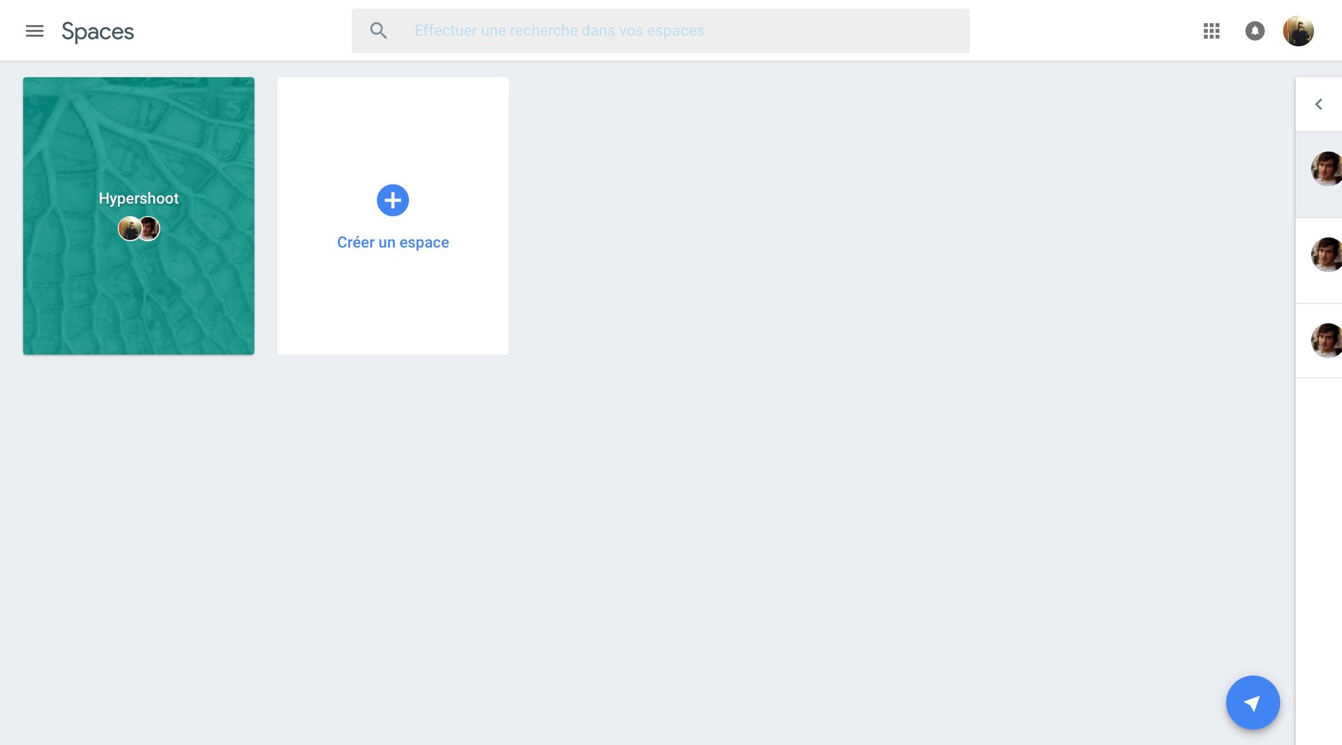 Google spaces
				home page example