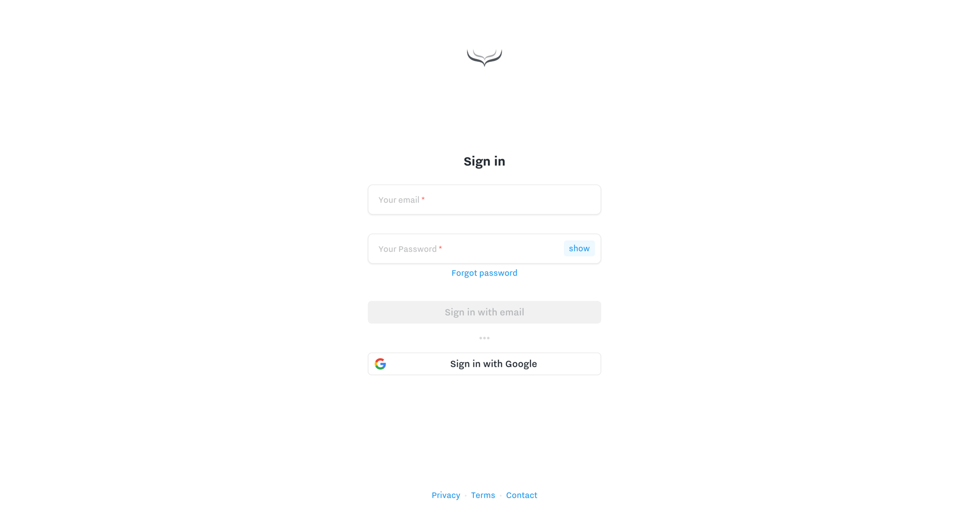 Hull
				signin page example