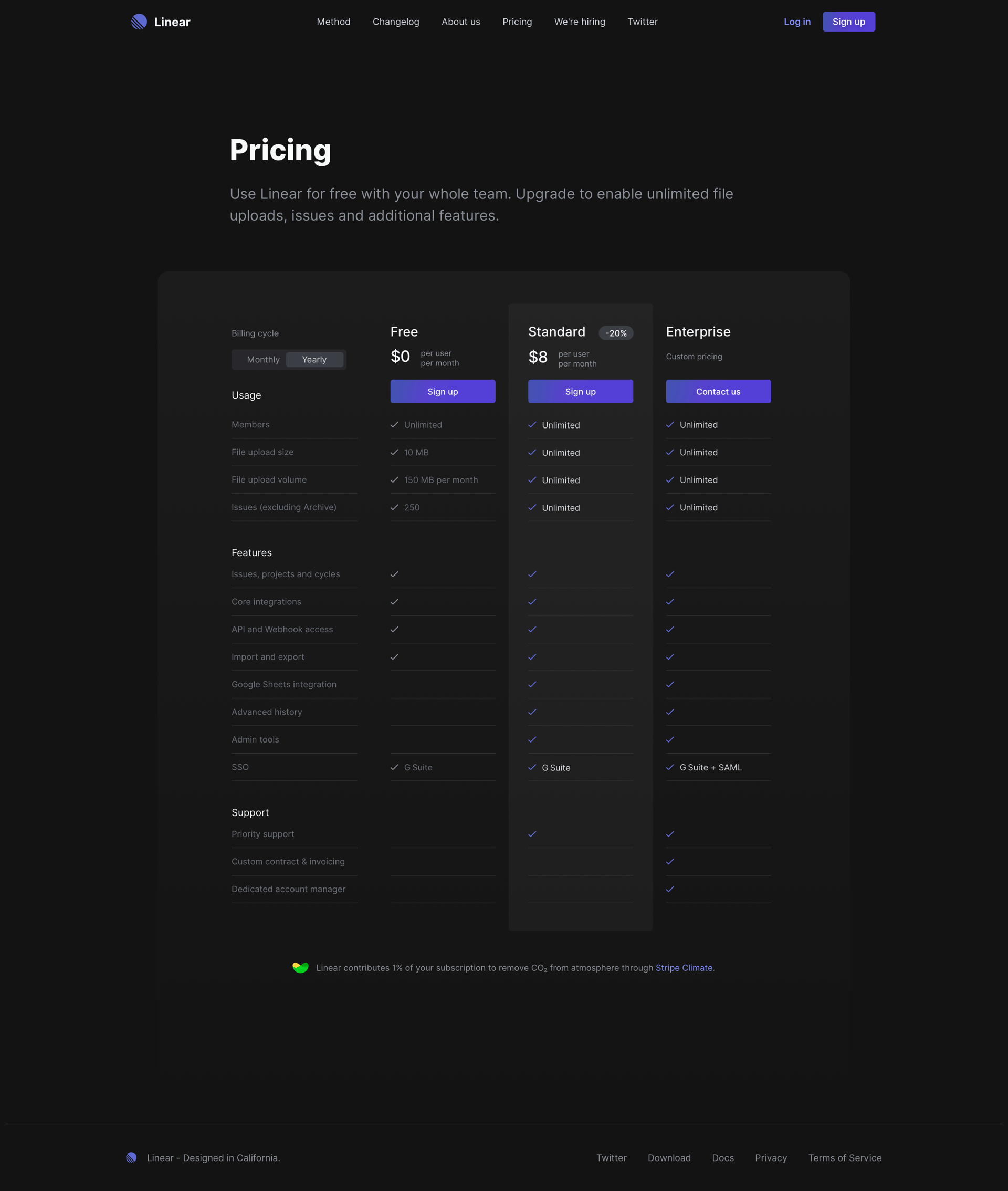 Linear
			    ux ui design