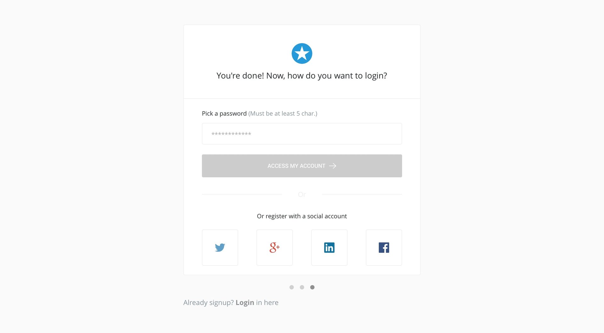 Mention
				signup page example
