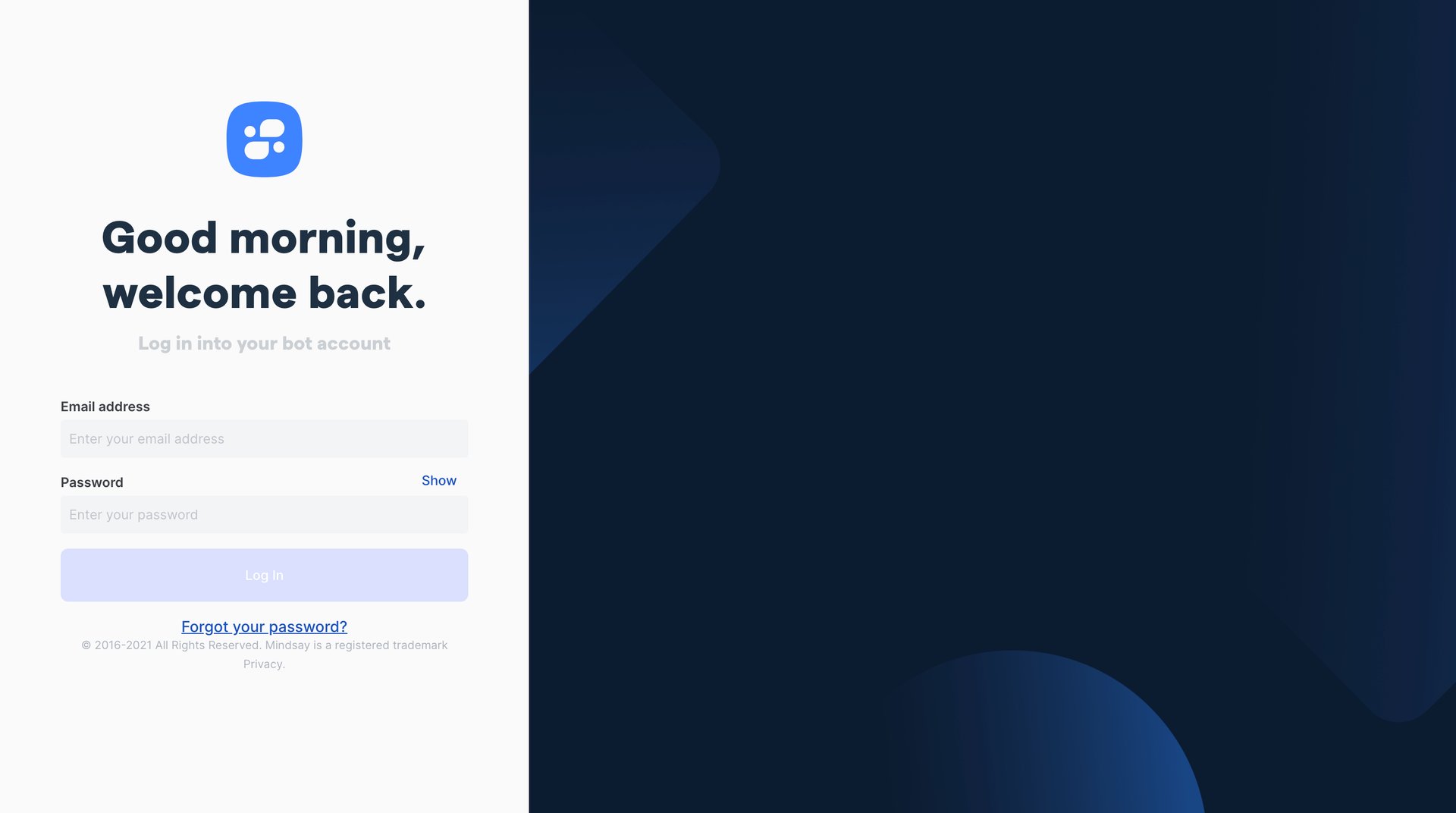 Mindsay
				signin page example