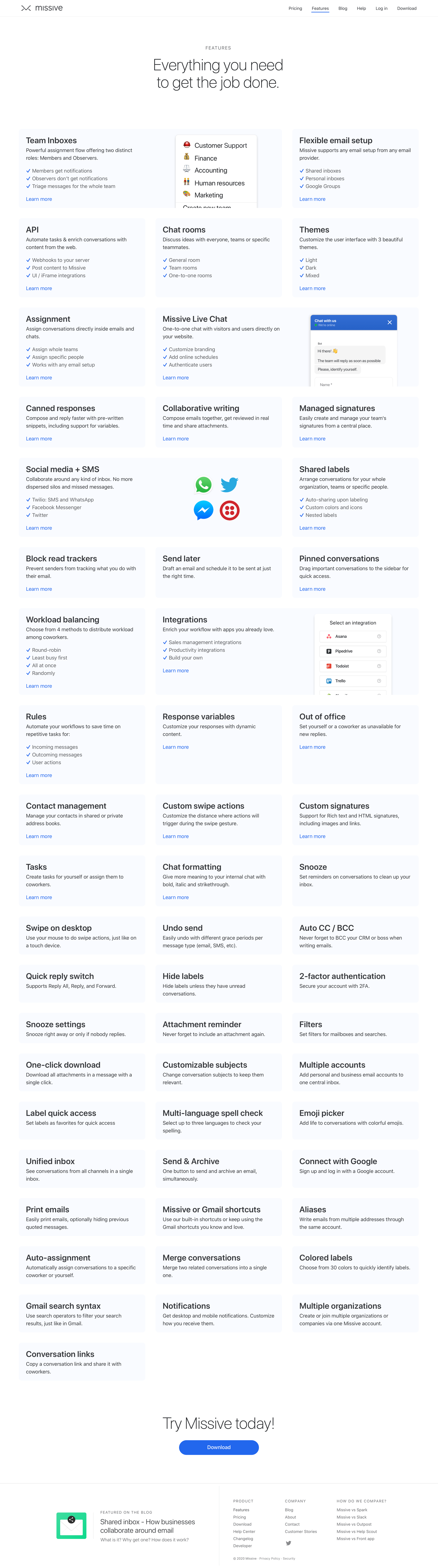 Missive
			      ux ui design