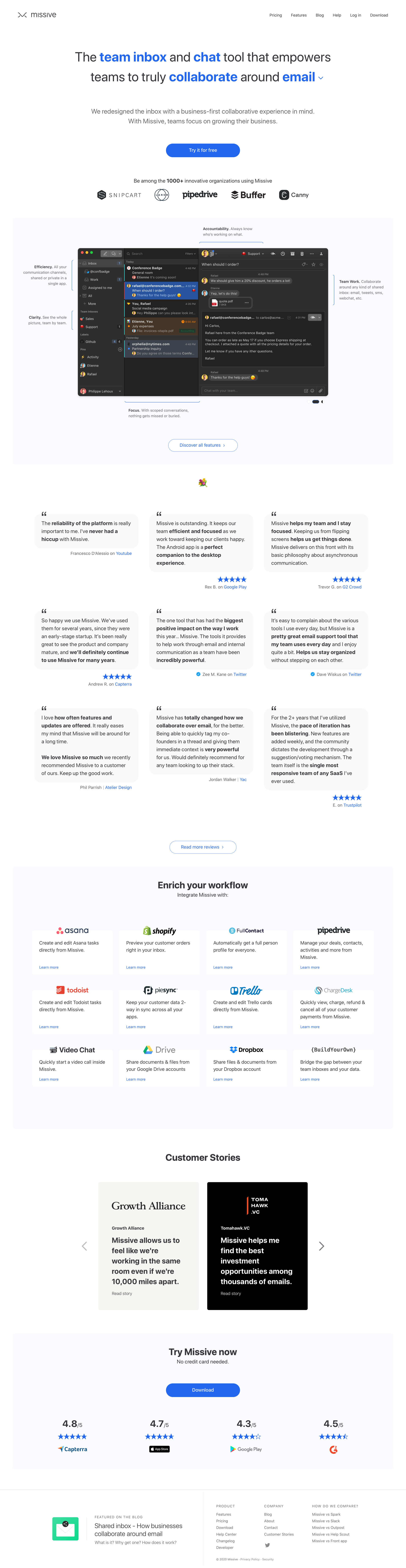 Missive
			   ux ui design