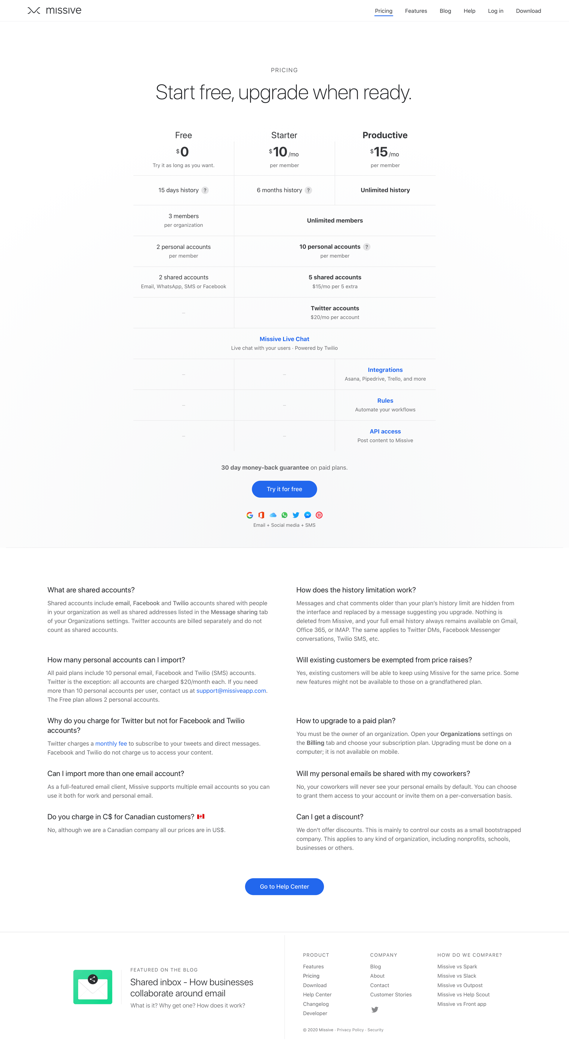 Missive
			   ux ui design